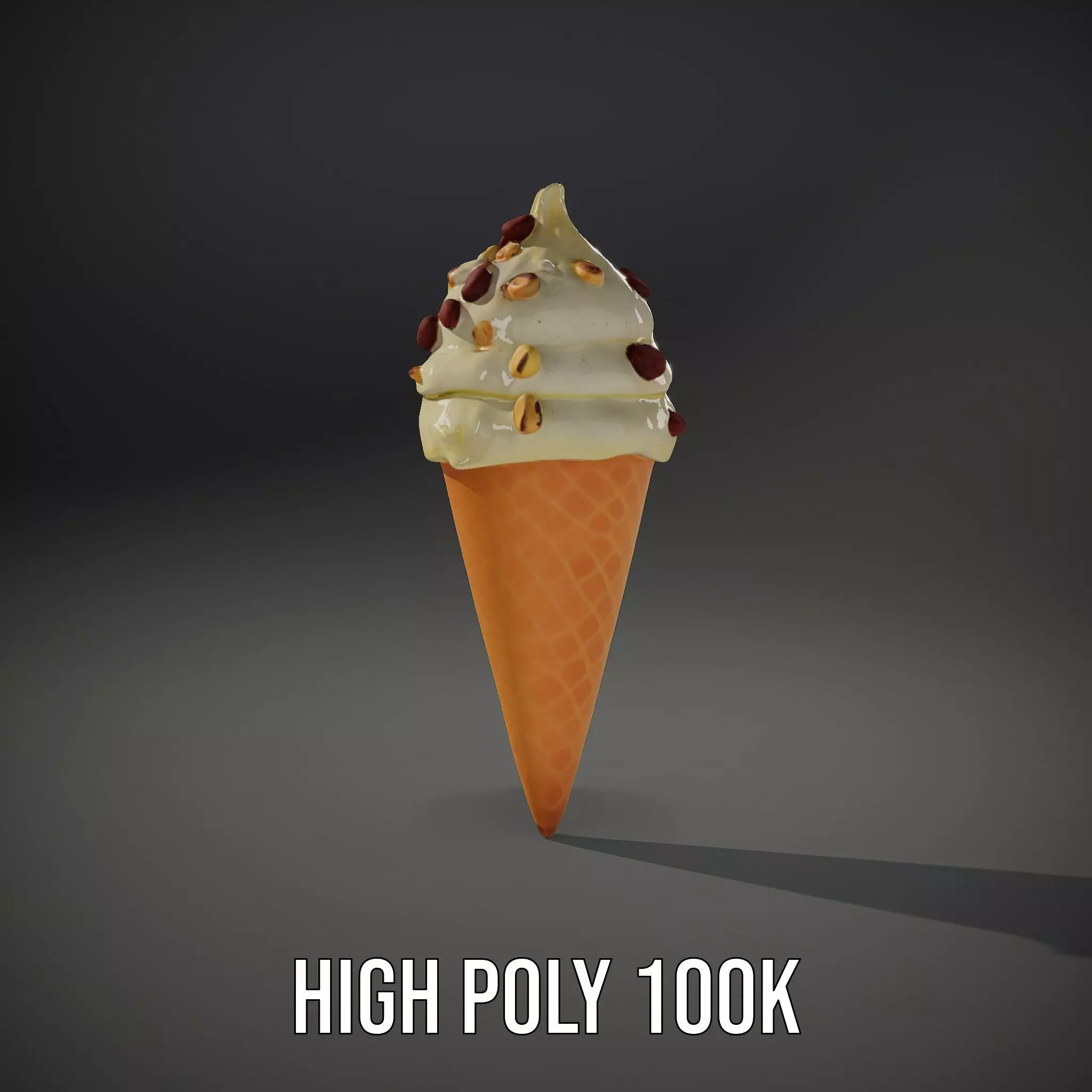 Nutty Vanilla Swirl model pack Low-poly 3D model_11