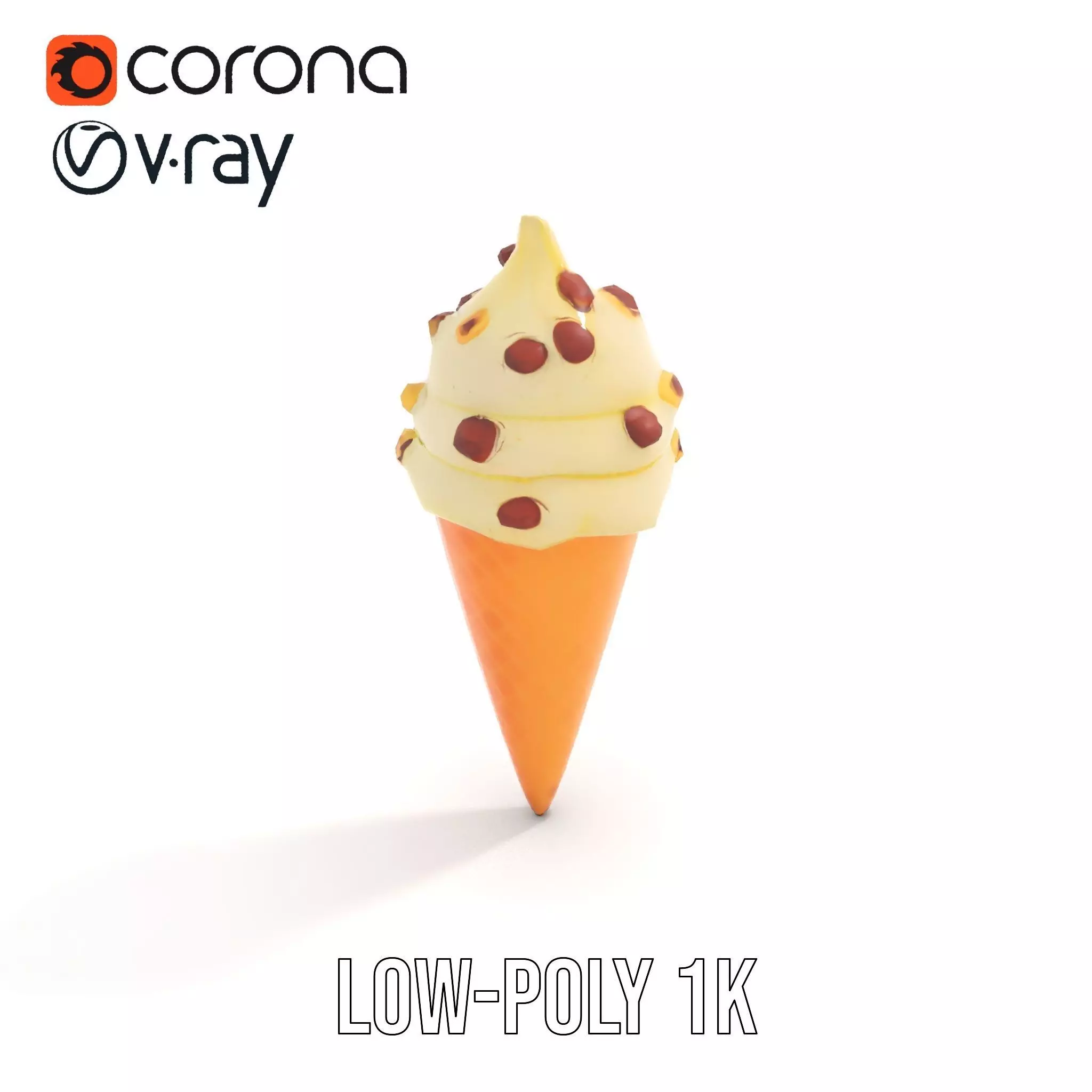 Nutty Vanilla Swirl model pack Low-poly 3D model_21