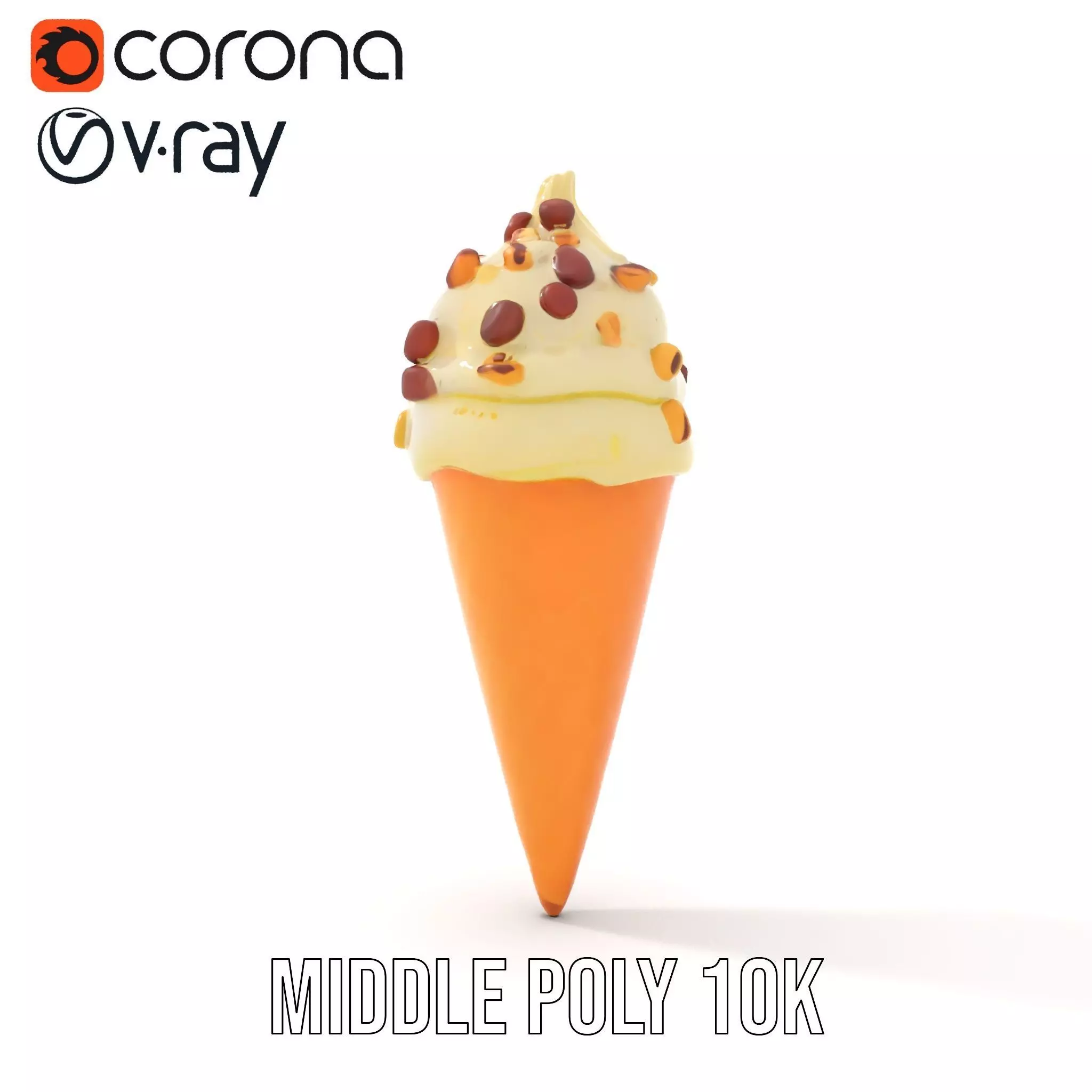 Nutty Vanilla Swirl model pack Low-poly 3D model_17