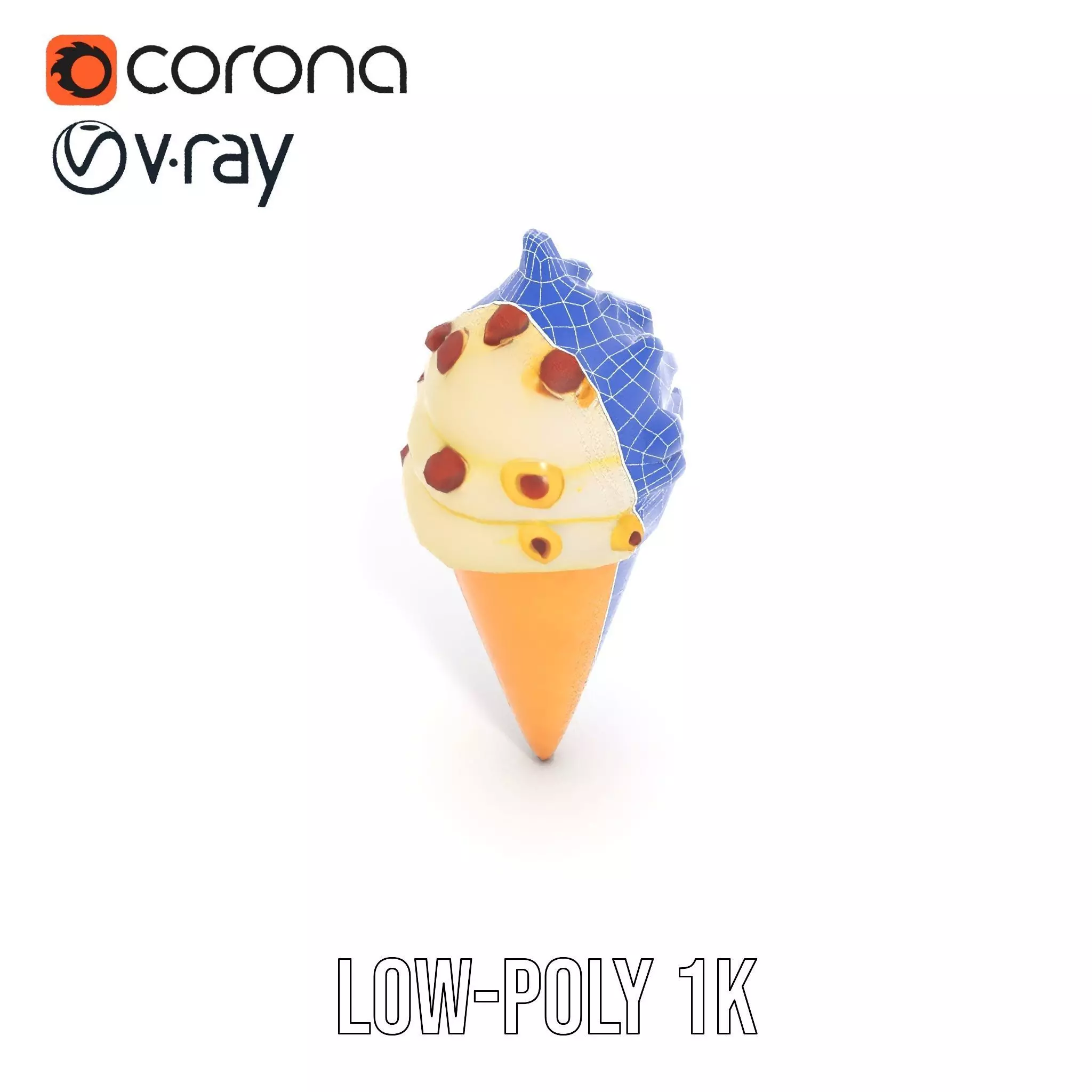 Nutty Vanilla Swirl model pack Low-poly 3D model_24