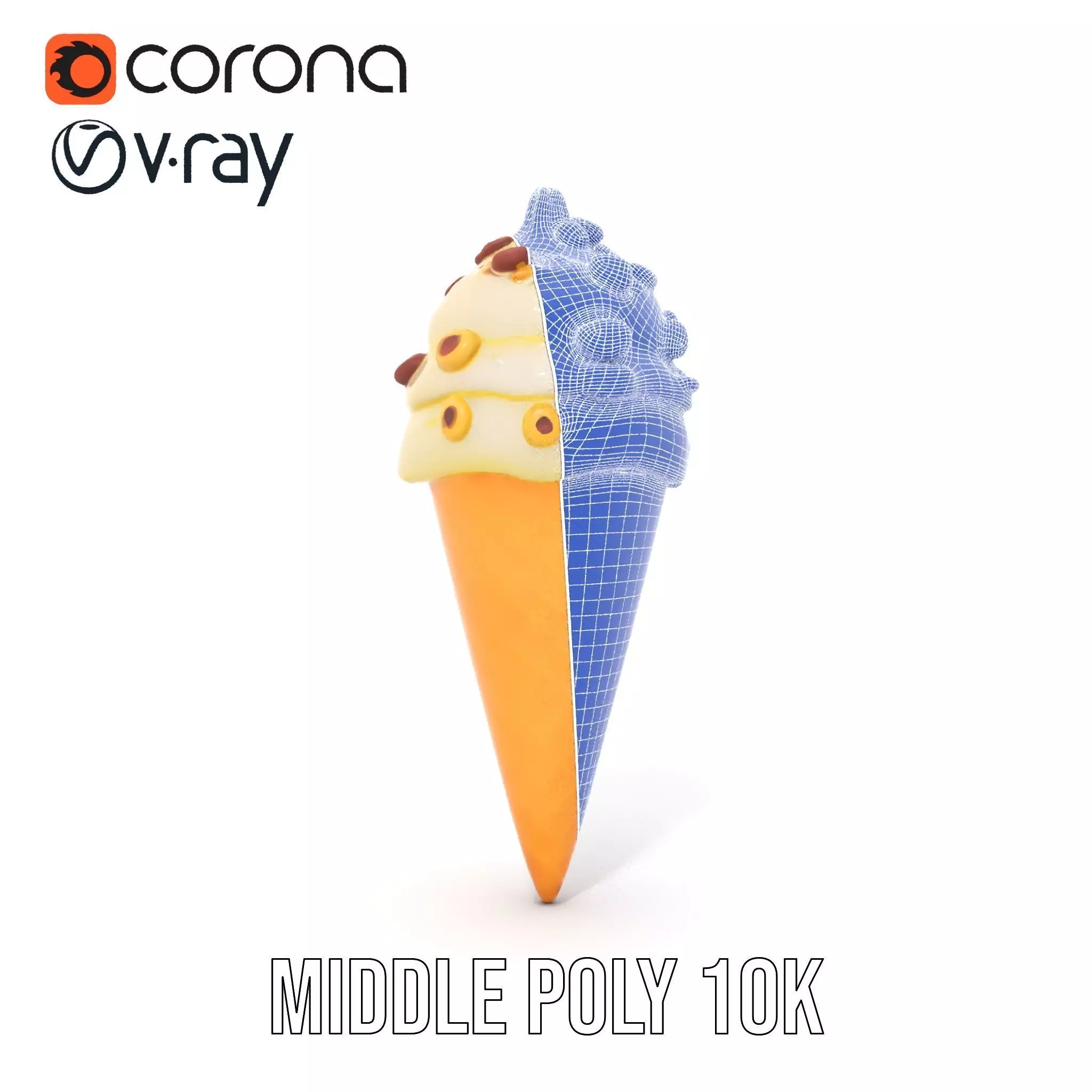 Nutty Vanilla Swirl model pack Low-poly 3D model_25