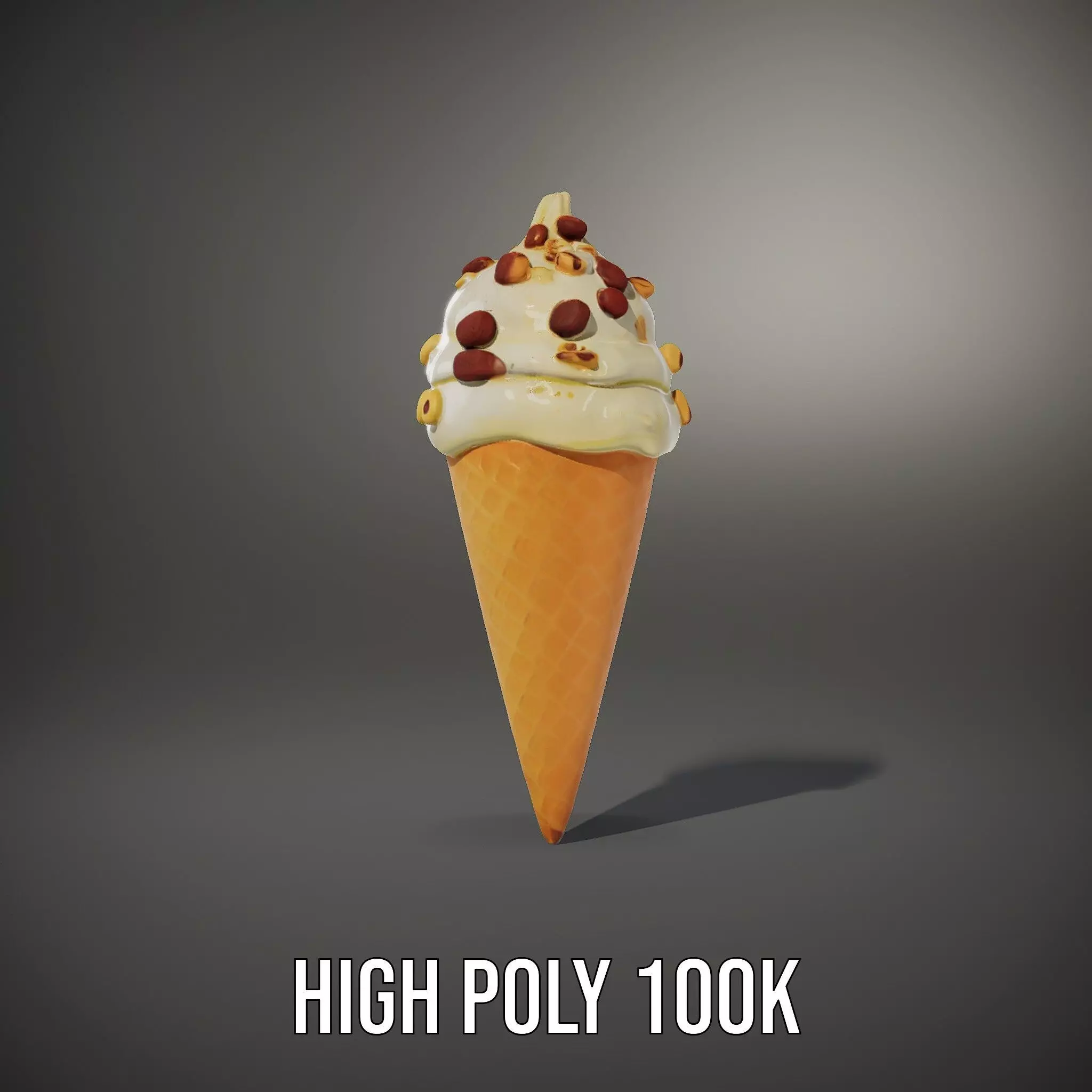 Nutty Vanilla Swirl model pack Low-poly 3D model_9