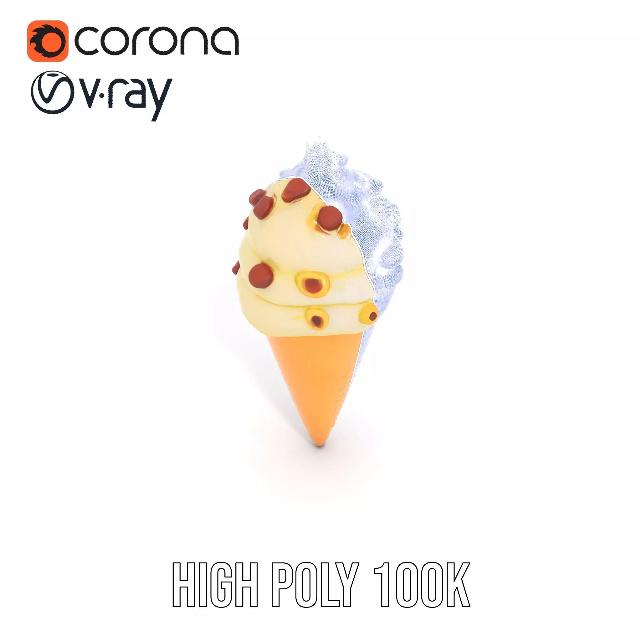 Nutty Vanilla Swirl model pack Low-poly 3D model_19