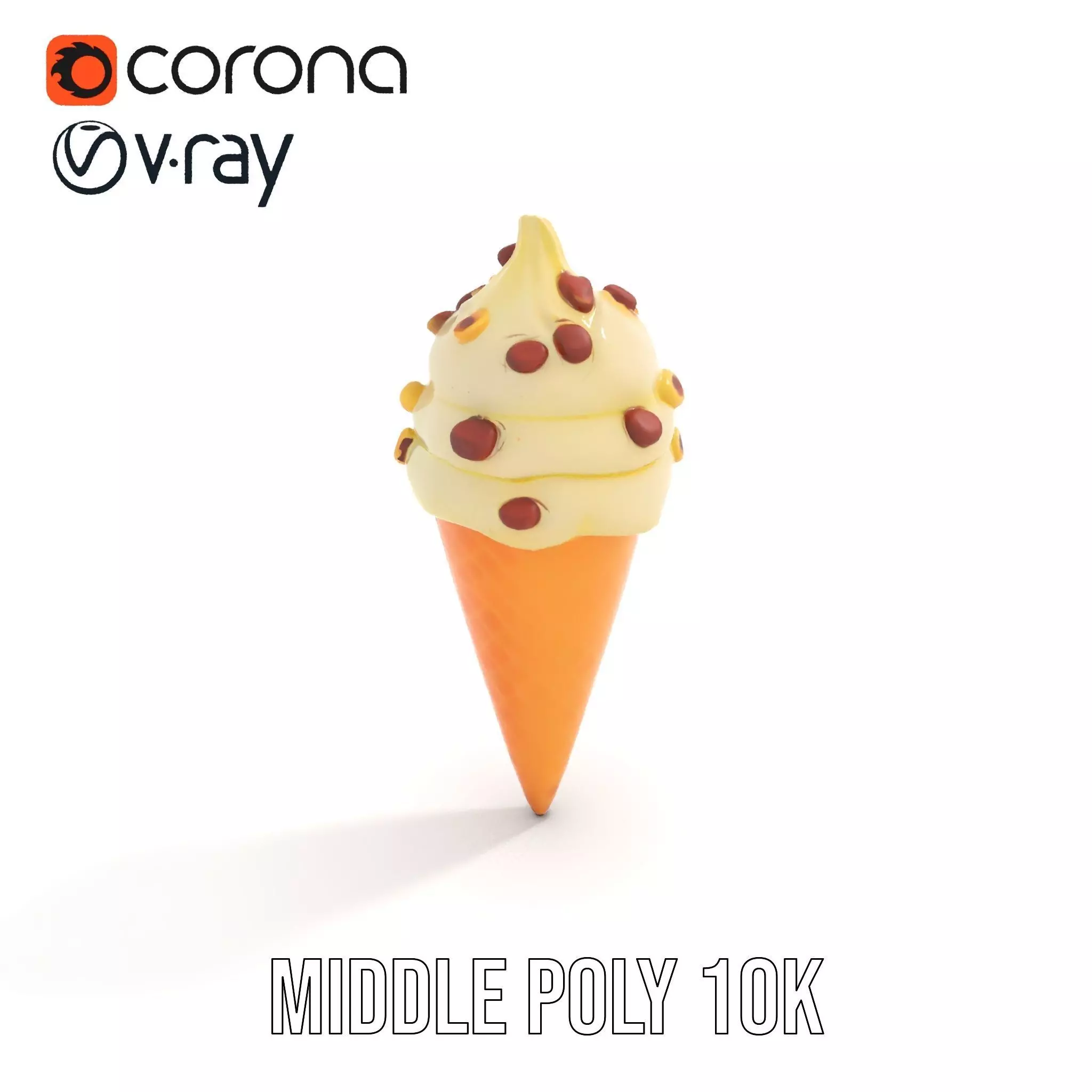 Nutty Vanilla Swirl model pack Low-poly 3D model_6