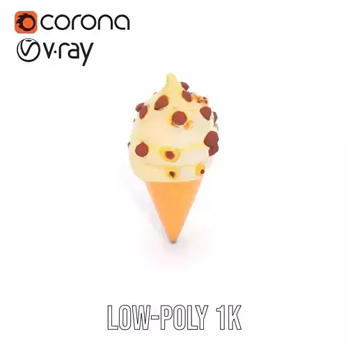 Nutty Vanilla Swirl model pack Low-poly 3D model 7