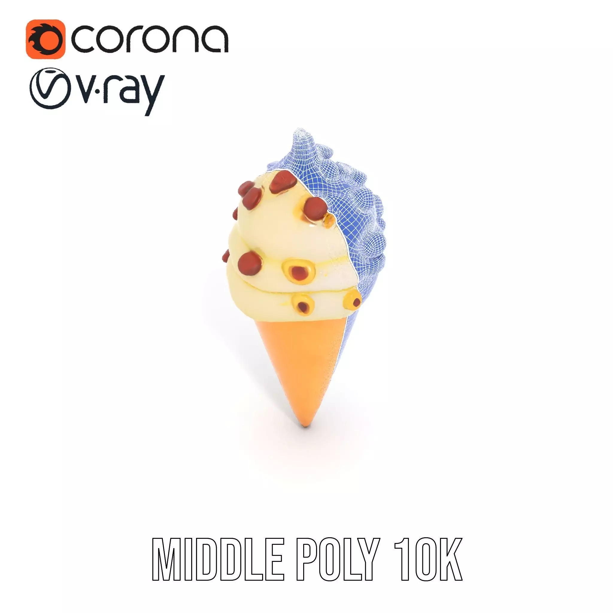 Nutty Vanilla Swirl model pack Low-poly 3D model_31