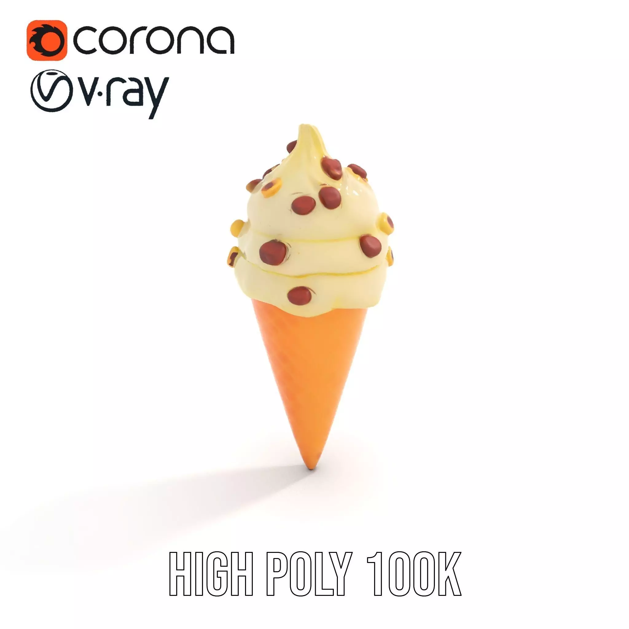 Nutty Vanilla Swirl model pack Low-poly 3D model_16