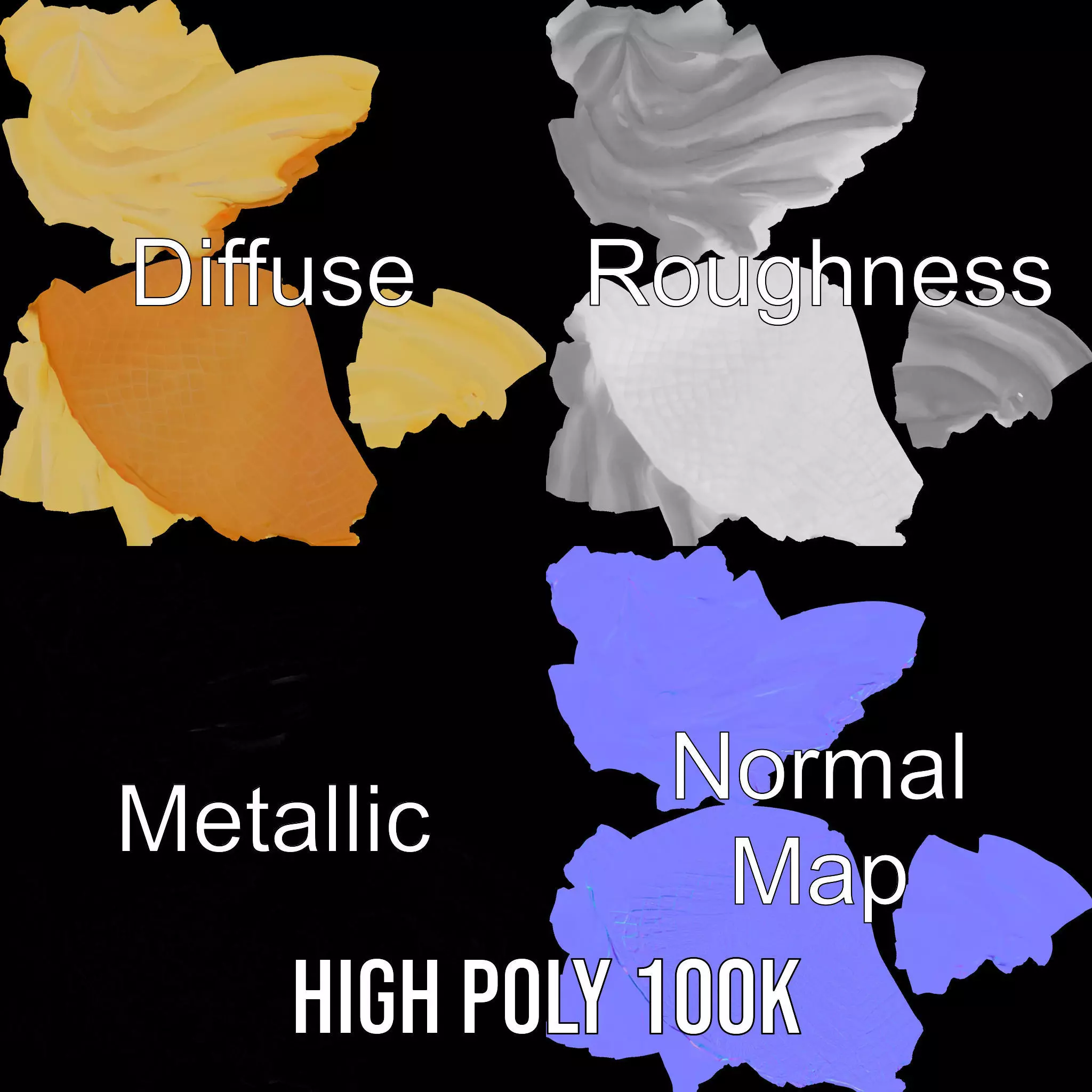 Vanilla Swirl Ice Cream model pack Low-poly 3D model_3