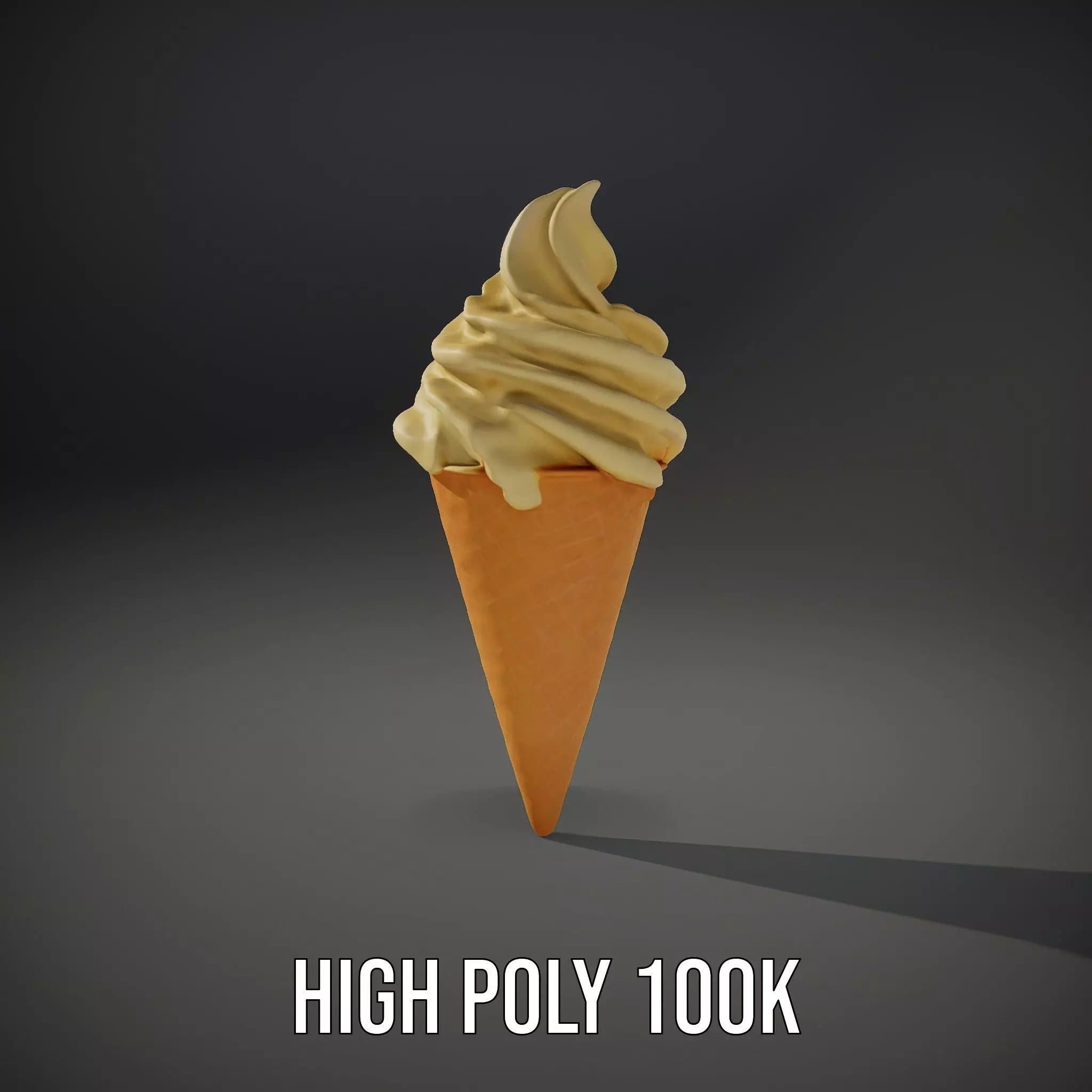 Vanilla Swirl Ice Cream model pack Low-poly 3D model_10