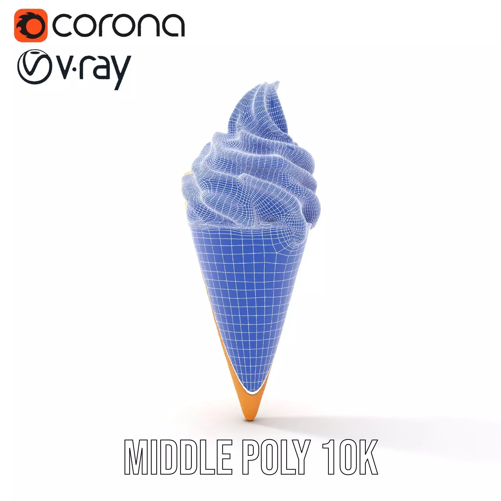 Vanilla Swirl Ice Cream model pack Low-poly 3D model_27