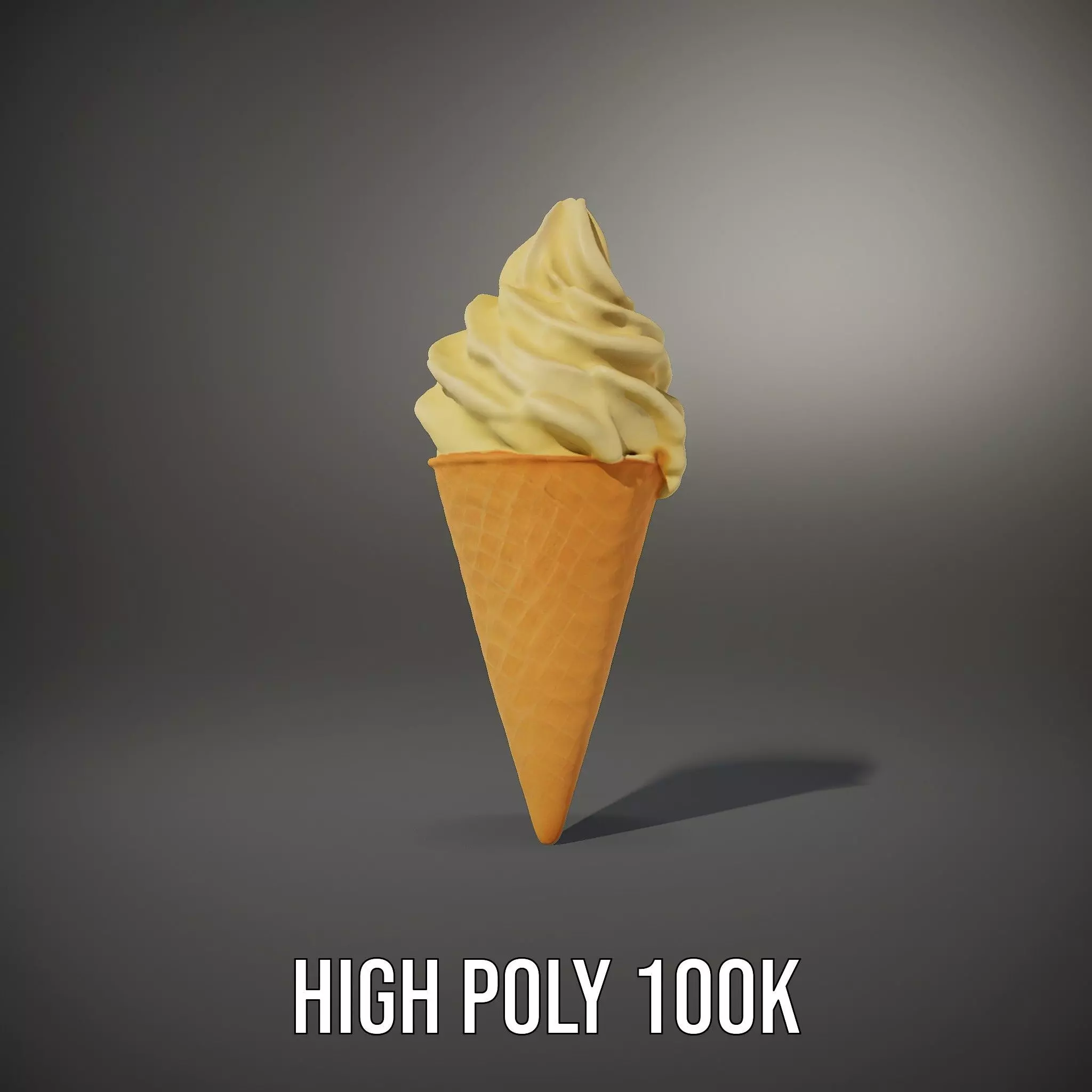 Vanilla Swirl Ice Cream model pack Low-poly 3D model_8