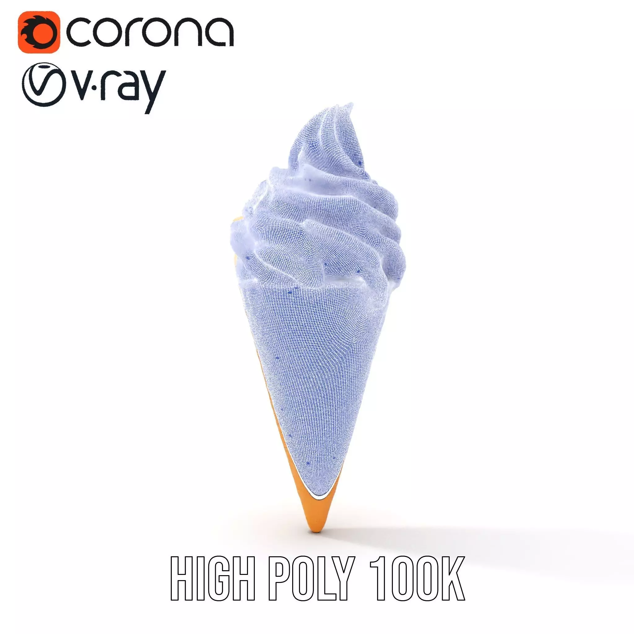 Vanilla Swirl Ice Cream model pack Low-poly 3D model_33