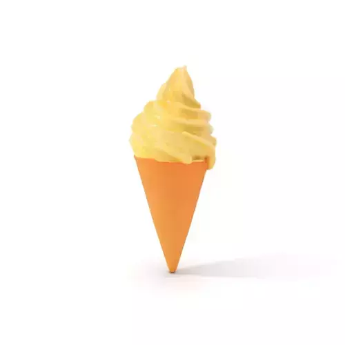 Vanilla Swirl Ice Cream model pack Low-poly 3D model 6
