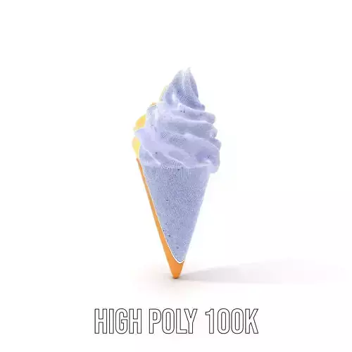 Vanilla Swirl Ice Cream model pack Low-poly 3D model 4