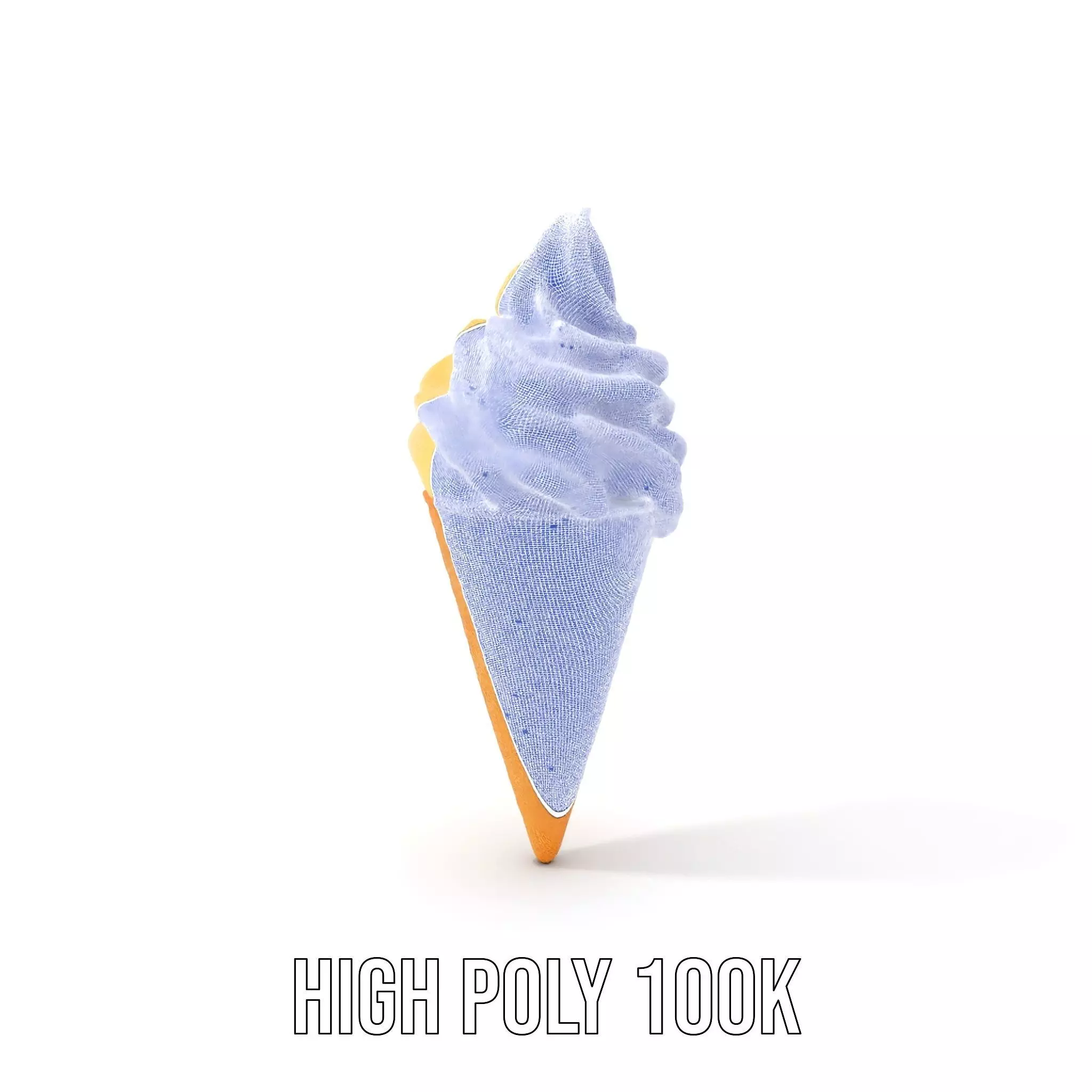 Vanilla Swirl Ice Cream model pack Low-poly 3D model_4