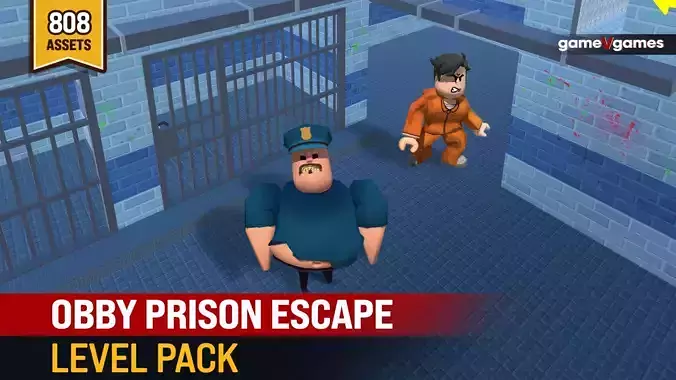 Obby Prison Escape Game Level Pack