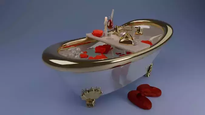 Elegant Art Deco Bathtub - 2nd version