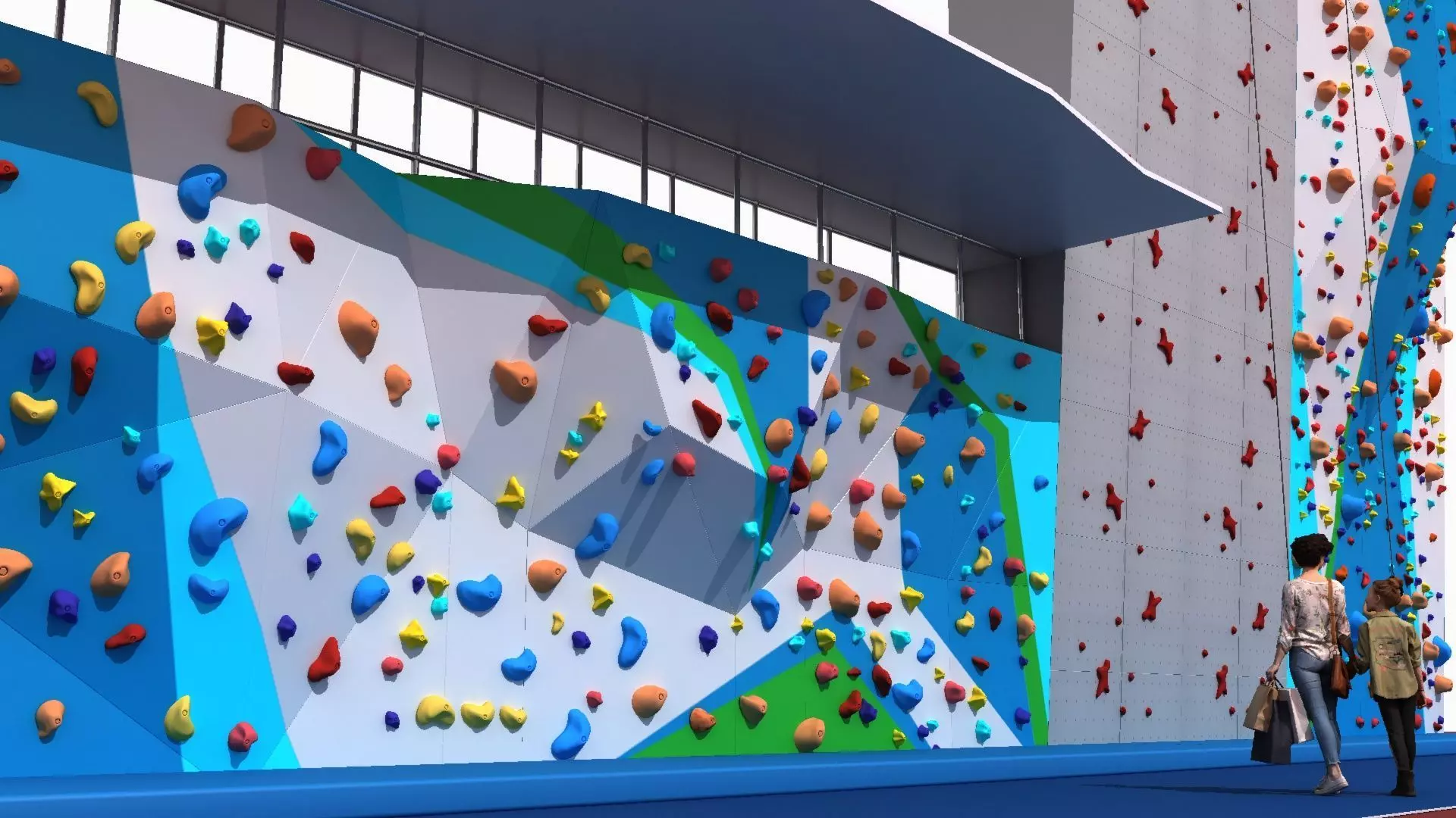 artificial climbing wall 3D model_5