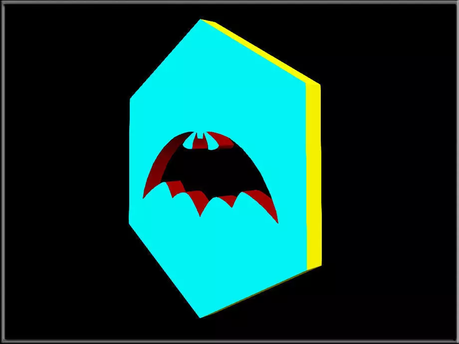 Bat Halloween Sign 12 Low-poly 3D model_1