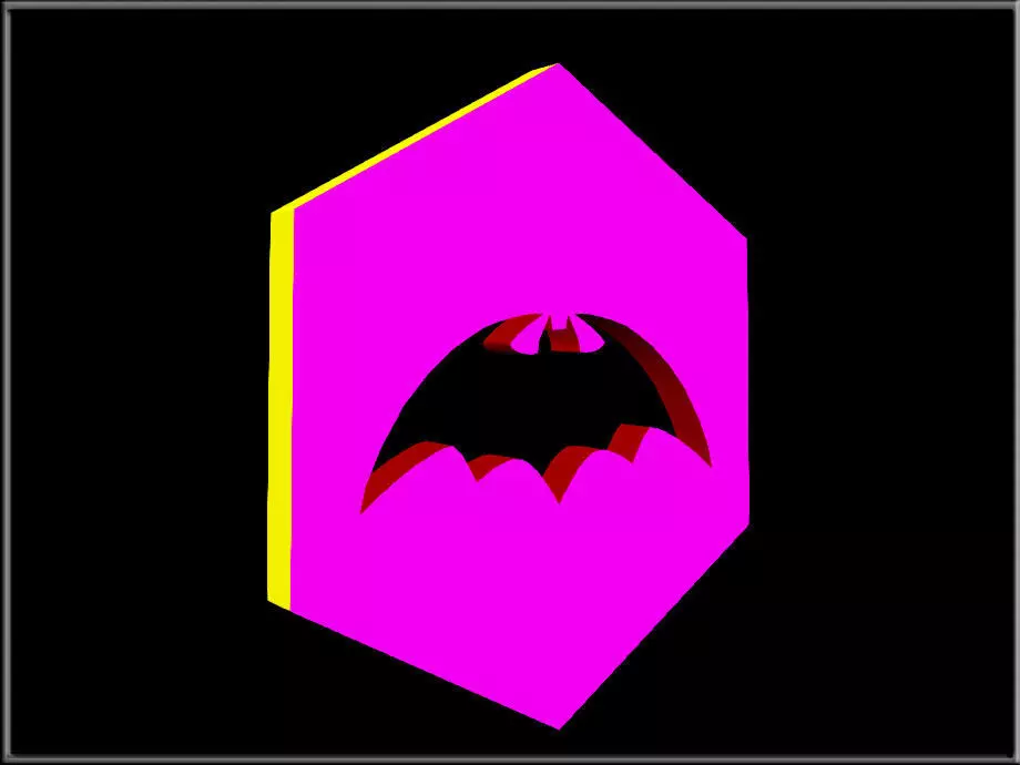 Bat Halloween Sign 12 Low-poly 3D model_2