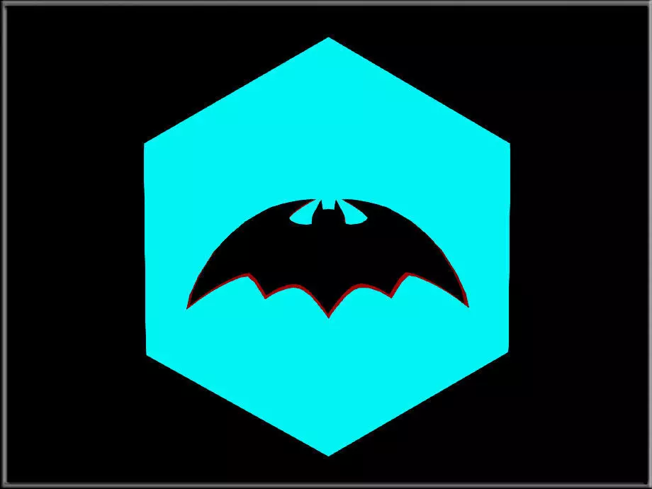 Bat Halloween Sign 12 Low-poly 3D model_0
