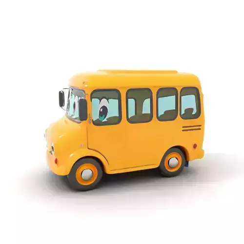 Cheerful Yellow Bus model pack