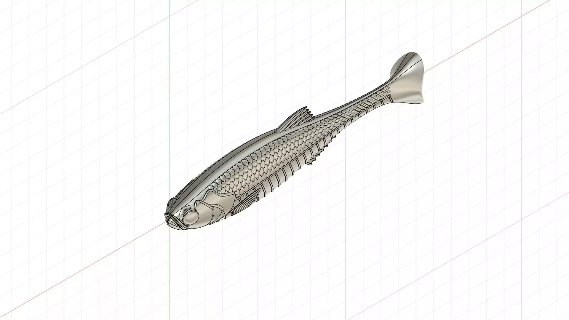 Swimbait Wedge Tail 140mm 3D print model_18