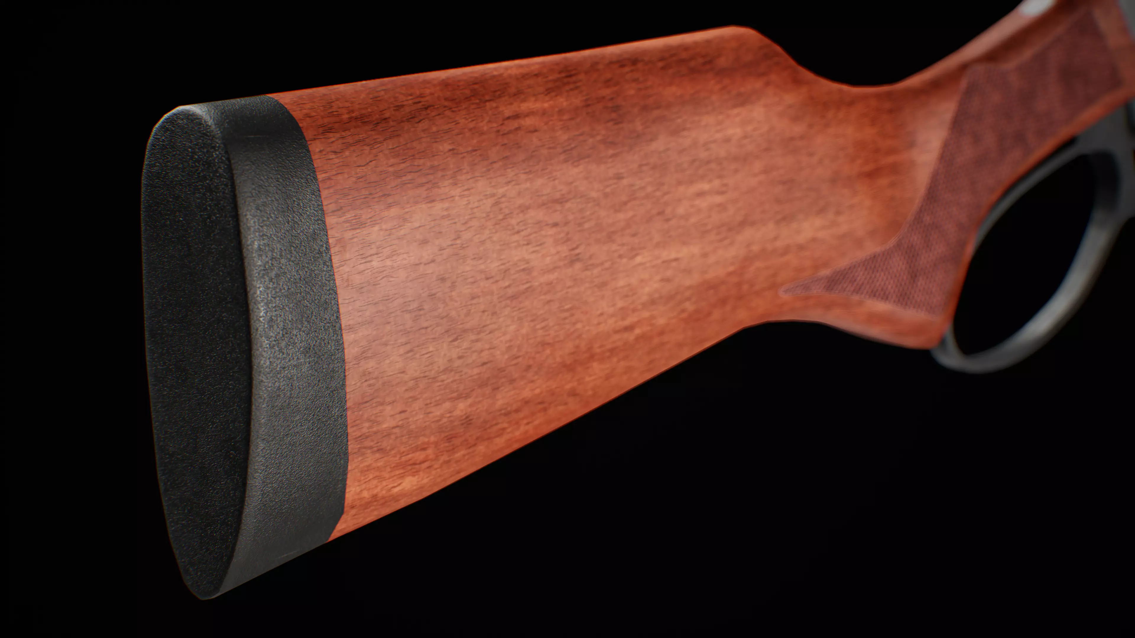 henry supreme lever action rifle with scope Low-poly 3D model_10