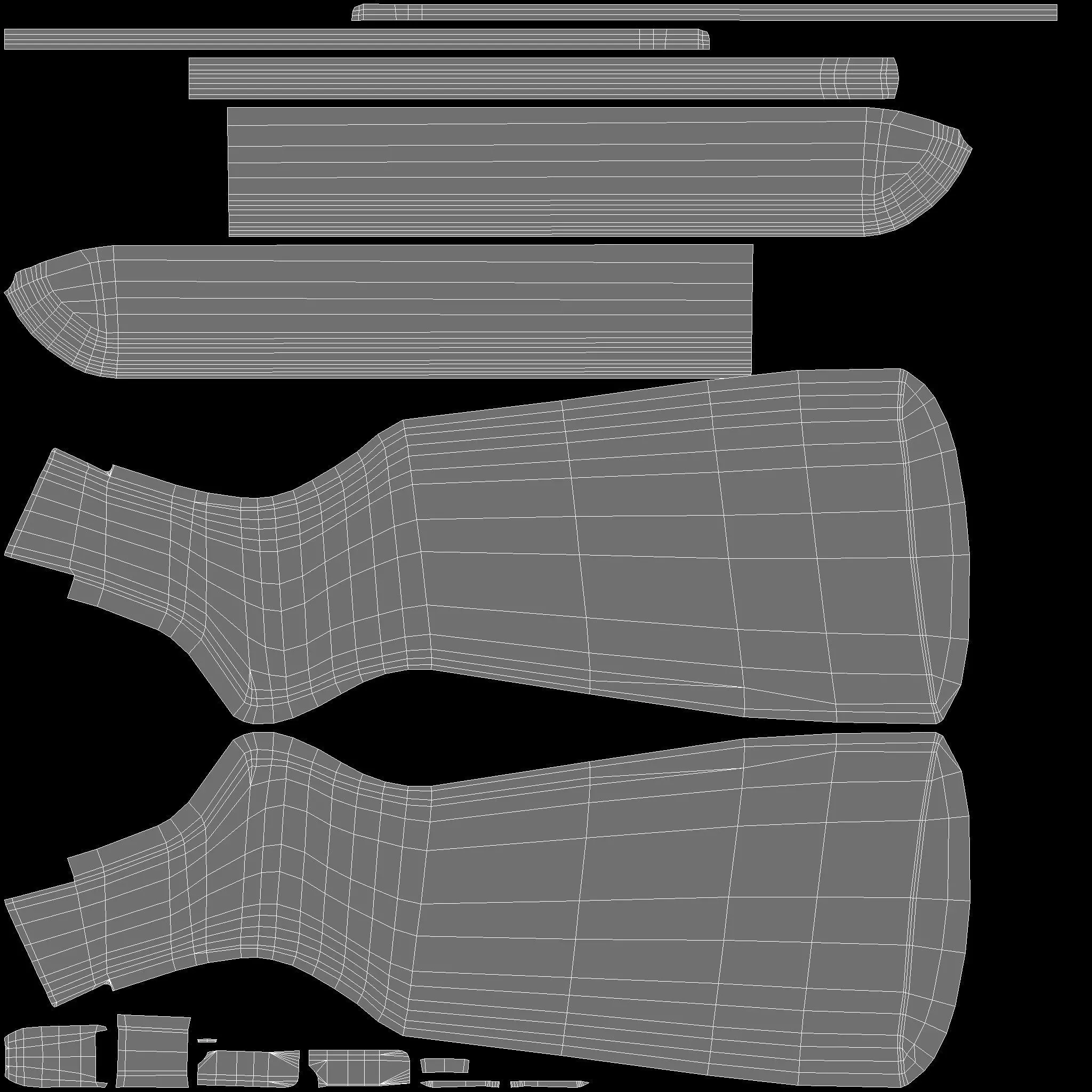 henry supreme lever action rifle with scope Low-poly 3D model_13