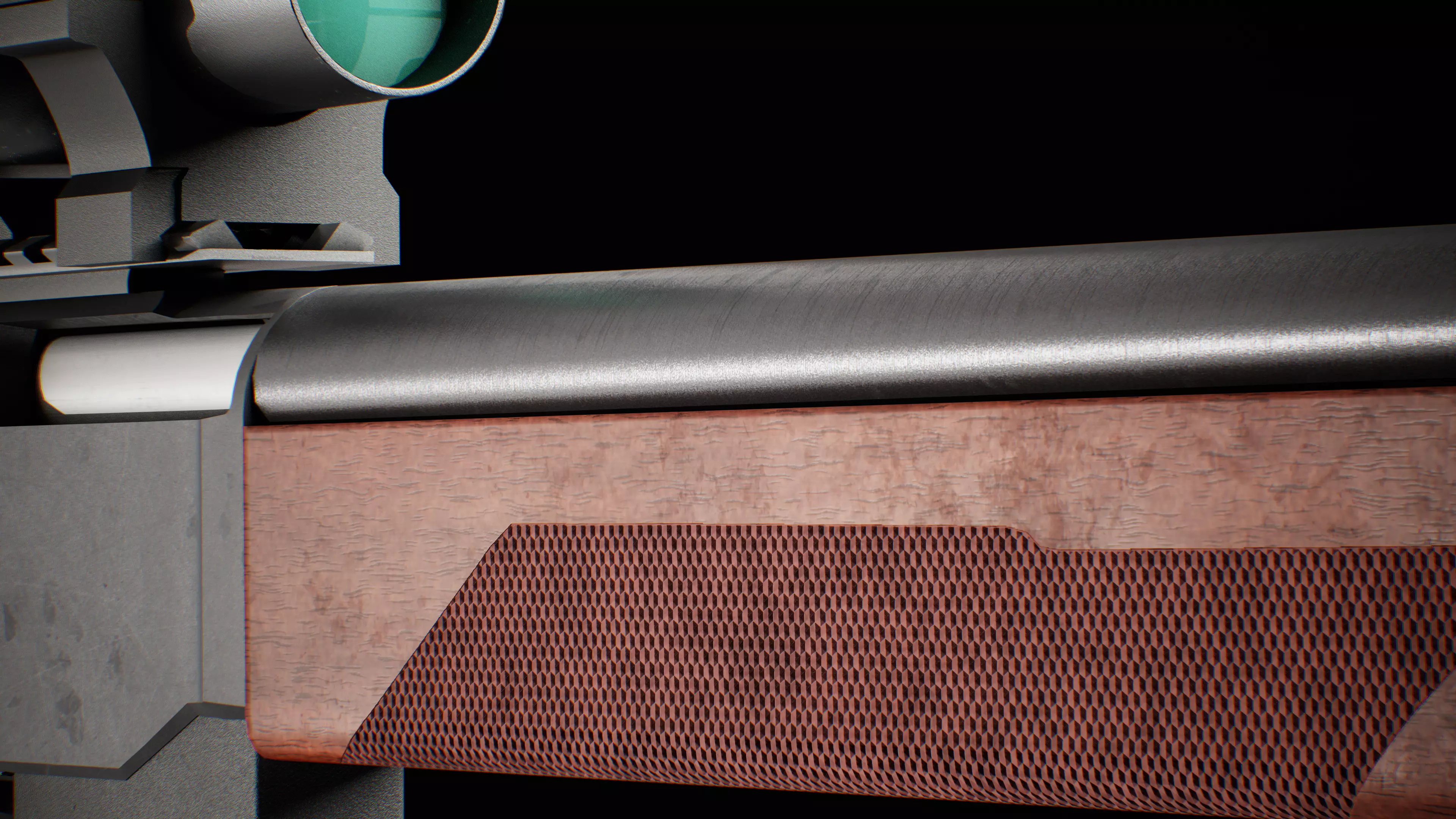 henry supreme lever action rifle with scope Low-poly 3D model_4