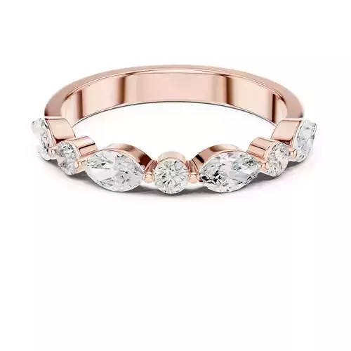 Marquise Cut Diamond Stacking Wedding Band 3DM STL Video