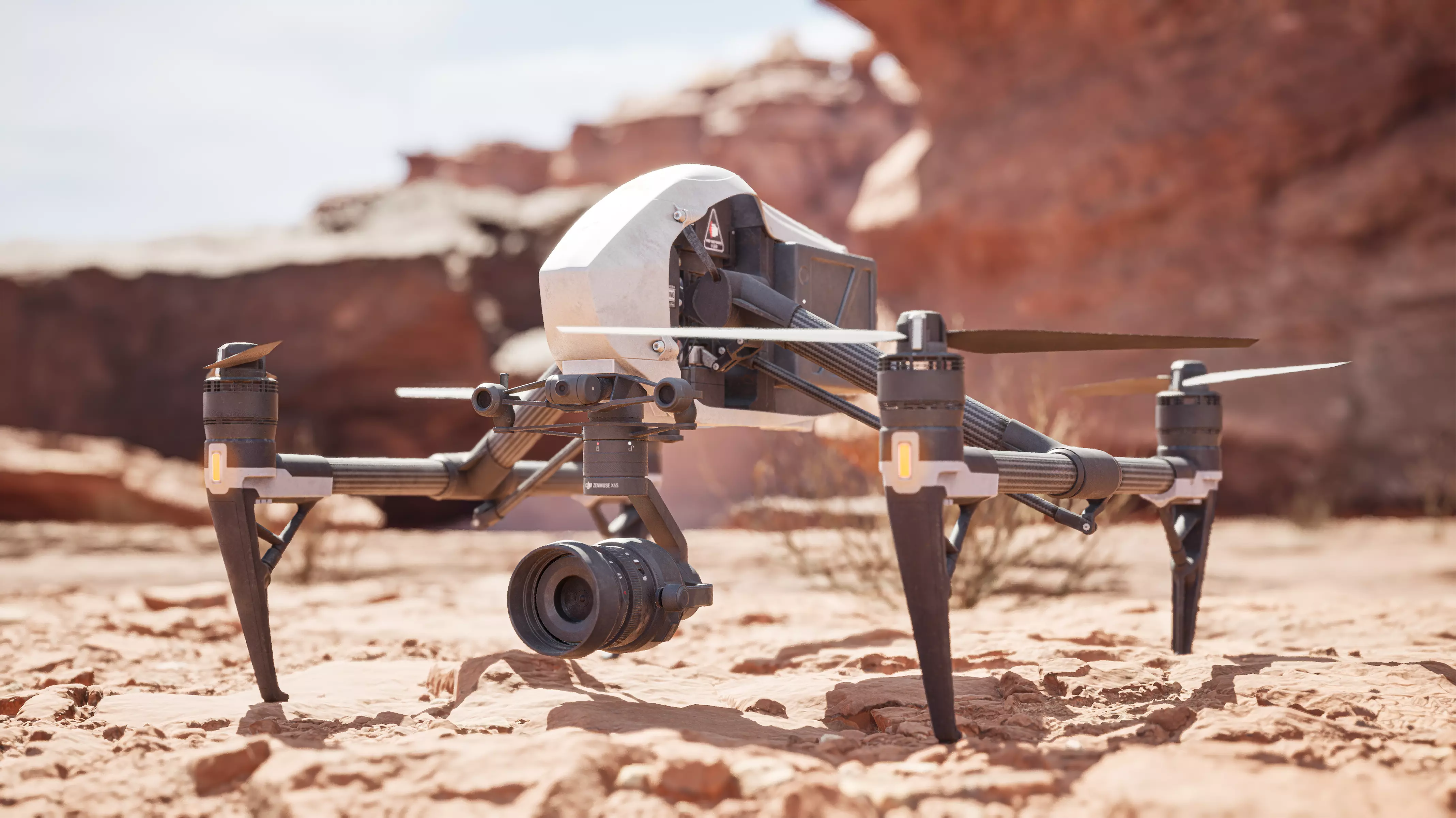 DJI Inspire 2 - Drone Low-poly 3D model