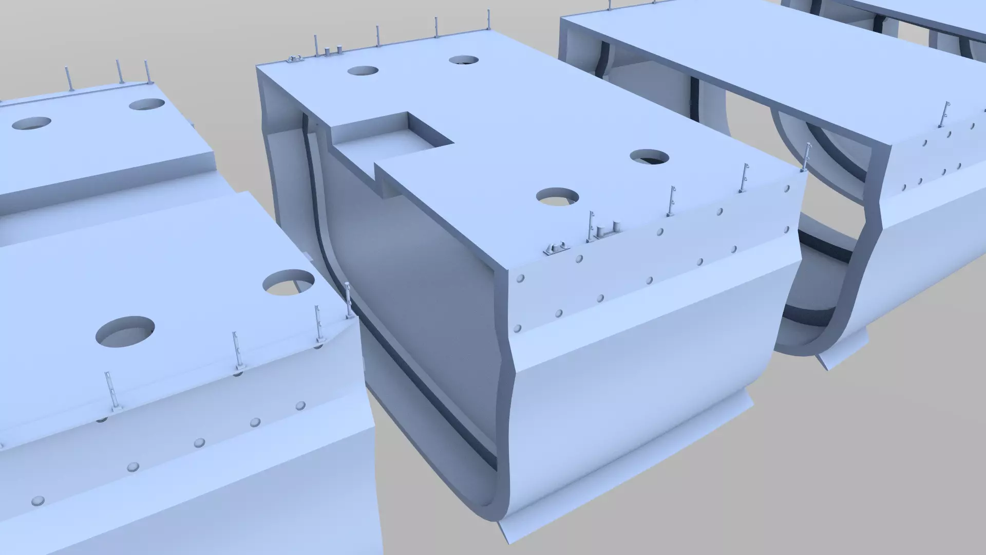 Battleship RN Roma Hull - Commercial license - 1-200 scale 3D print model_9