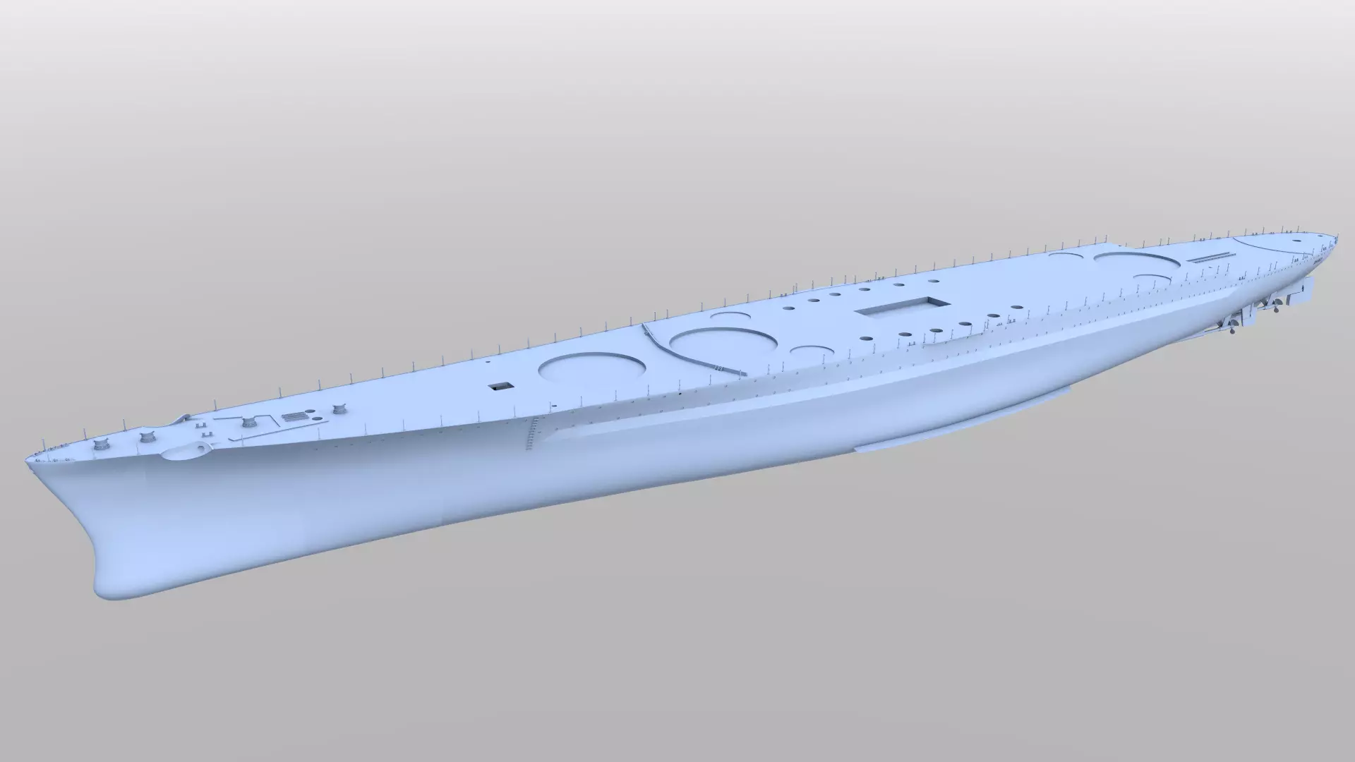 Battleship RN Roma Hull - Commercial license - 1-200 scale 3D print model_0