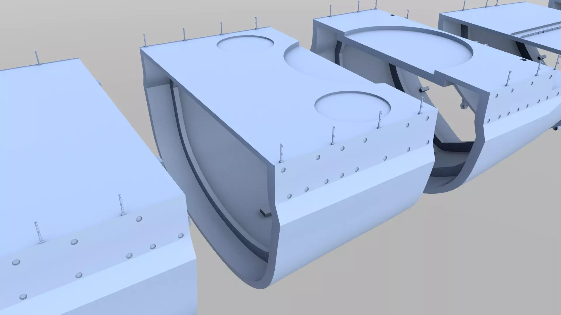 Battleship RN Roma Hull - Commercial license - 1-200 scale 3D print model_11