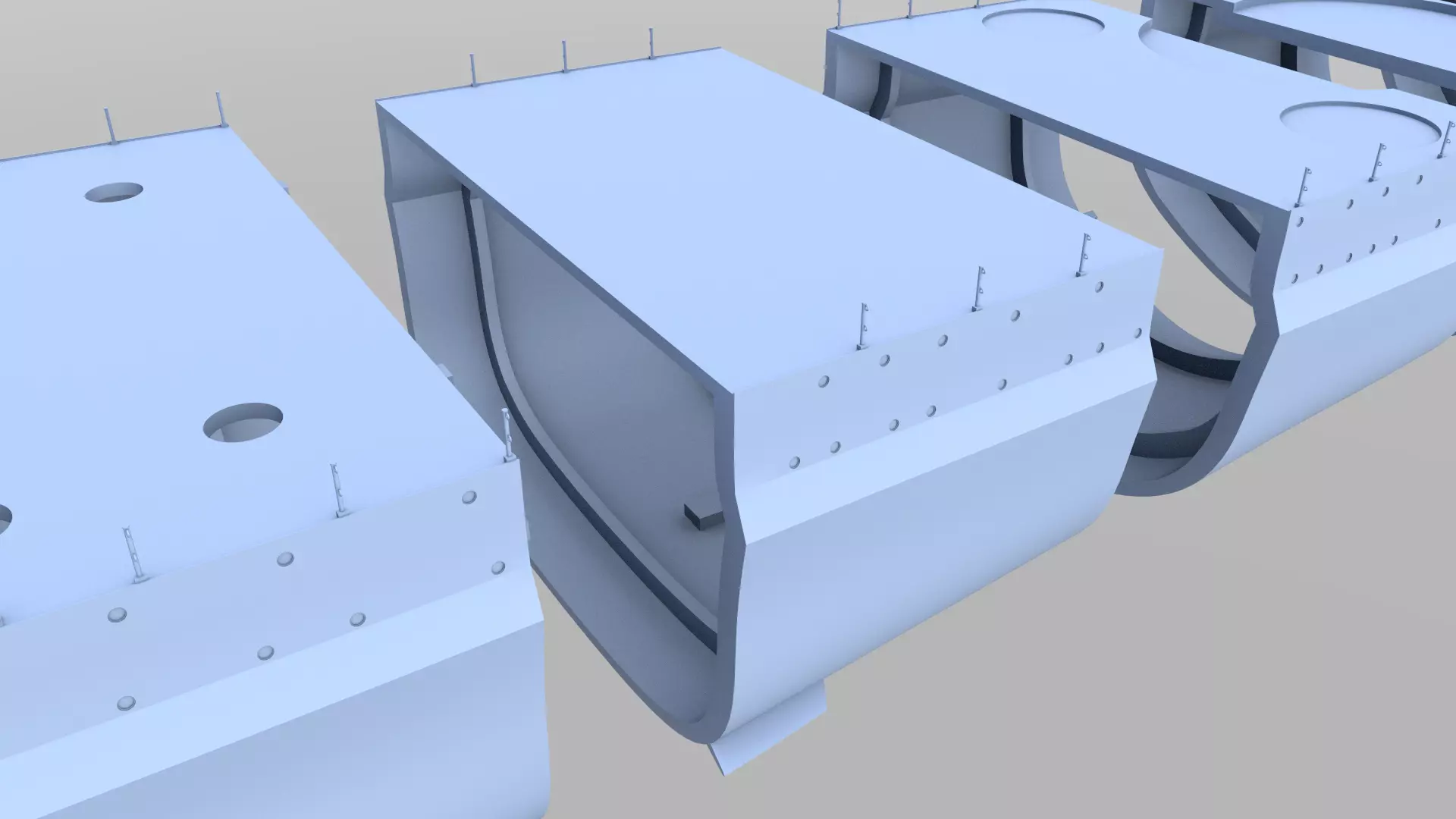 Battleship RN Roma Hull - Commercial license - 1-200 scale 3D print model_10