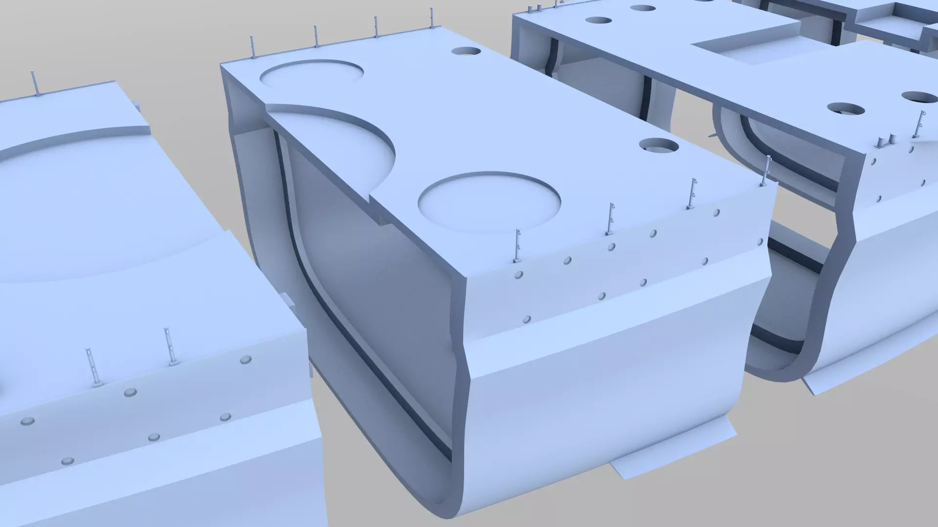 Battleship RN Roma Hull - Commercial license - 1-200 scale 3D print model_7