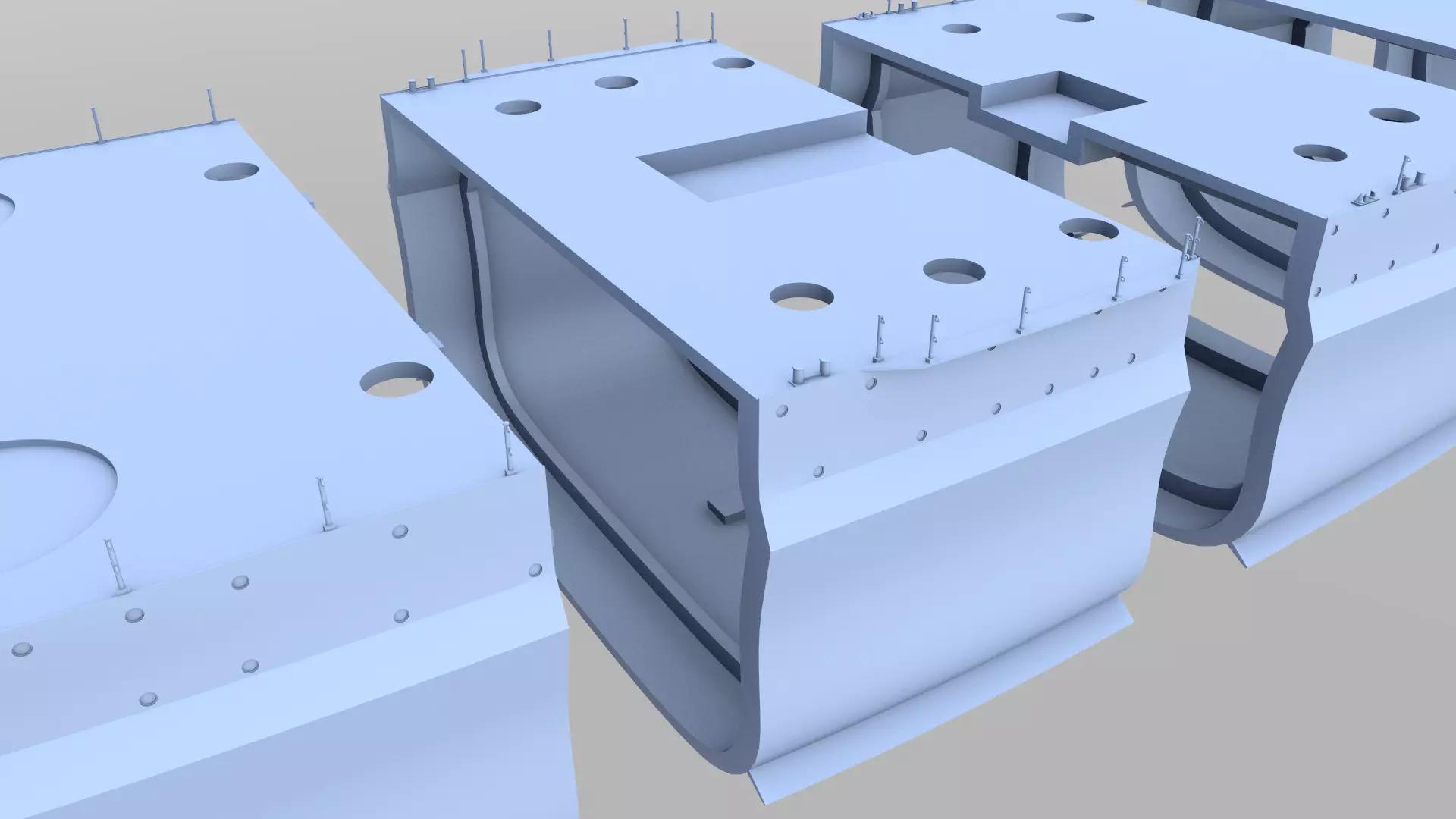 Battleship RN Roma Hull - Commercial license - 1-200 scale 3D print model_8