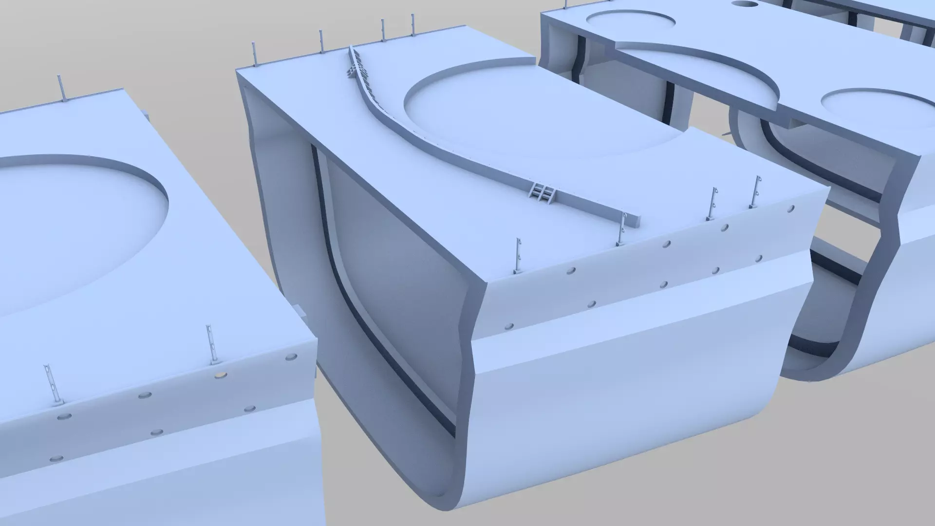 Battleship RN Roma Hull - Commercial license - 1-200 scale 3D print model_6