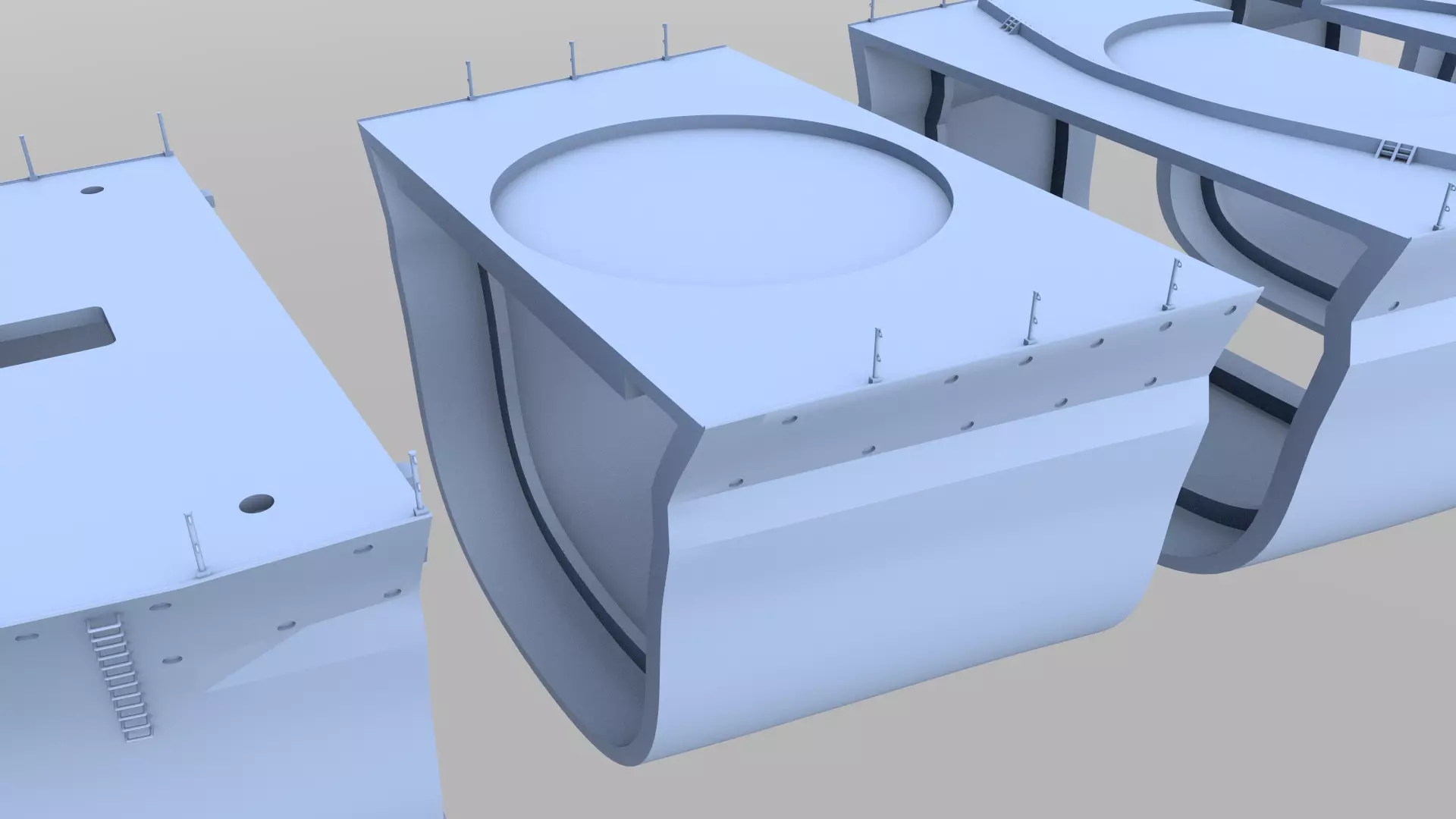 Battleship RN Roma Hull - Commercial license - 1-200 scale 3D print model_5