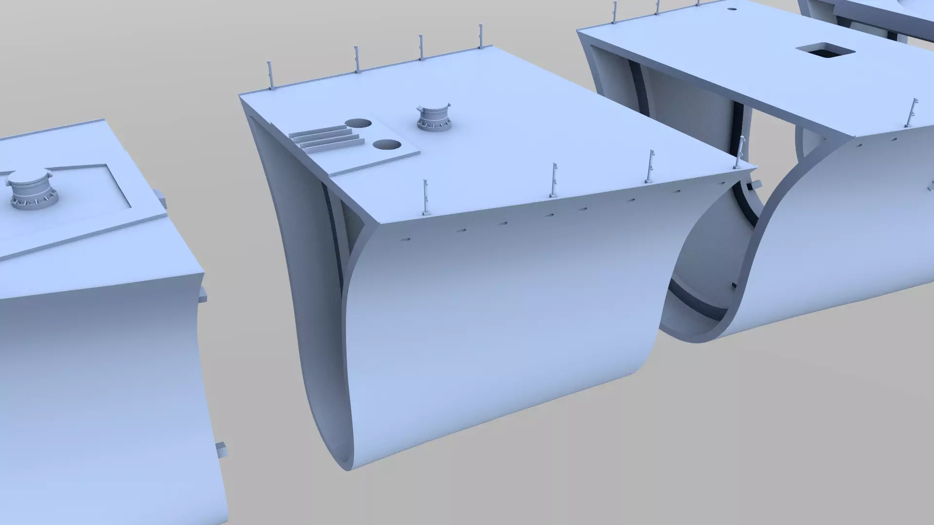 Battleship RN Roma Hull - Commercial license - 1-200 scale 3D print model_3