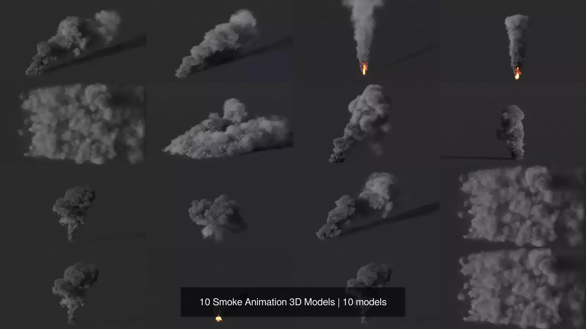10 Smoke Animation 3D Models 3D Model Collection_0