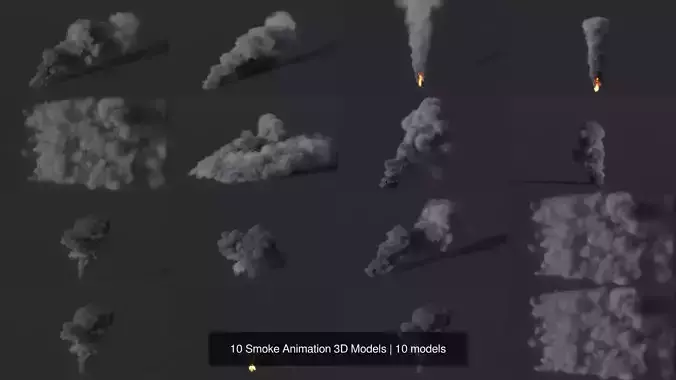 10 Smoke Animation 3D Models 3D Model Collection