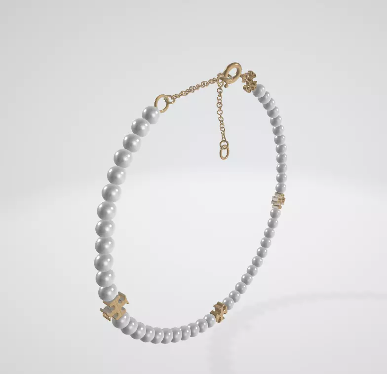 Tory Burch Kira logo bracelet Low-poly 3D model_8