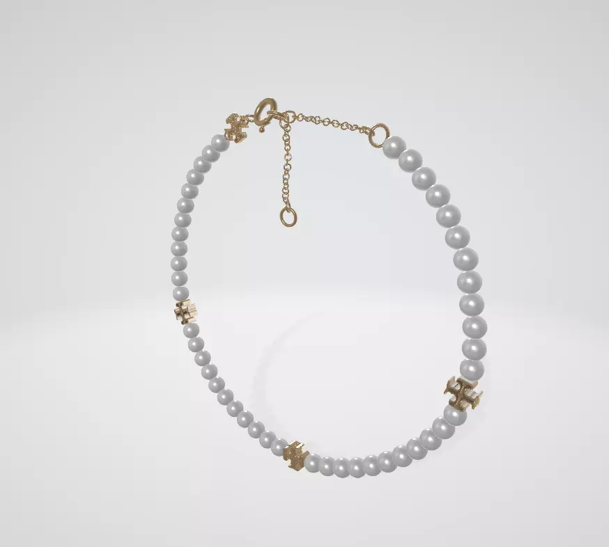 Tory Burch Kira logo bracelet Low-poly 3D model_2