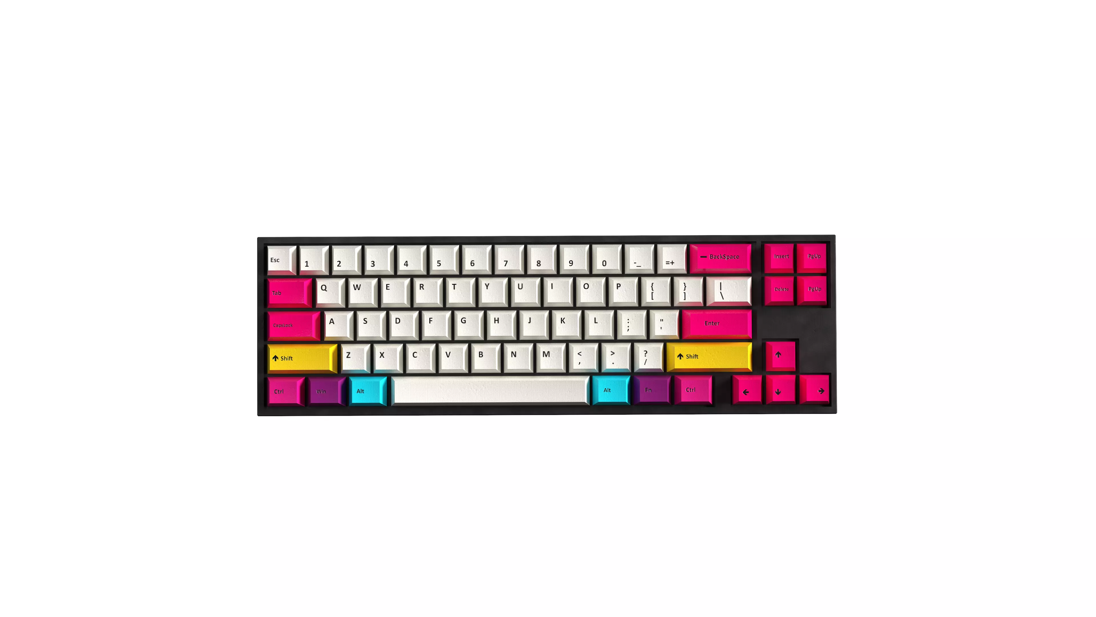 Mechanical Keyboard Low-poly 3D model_3