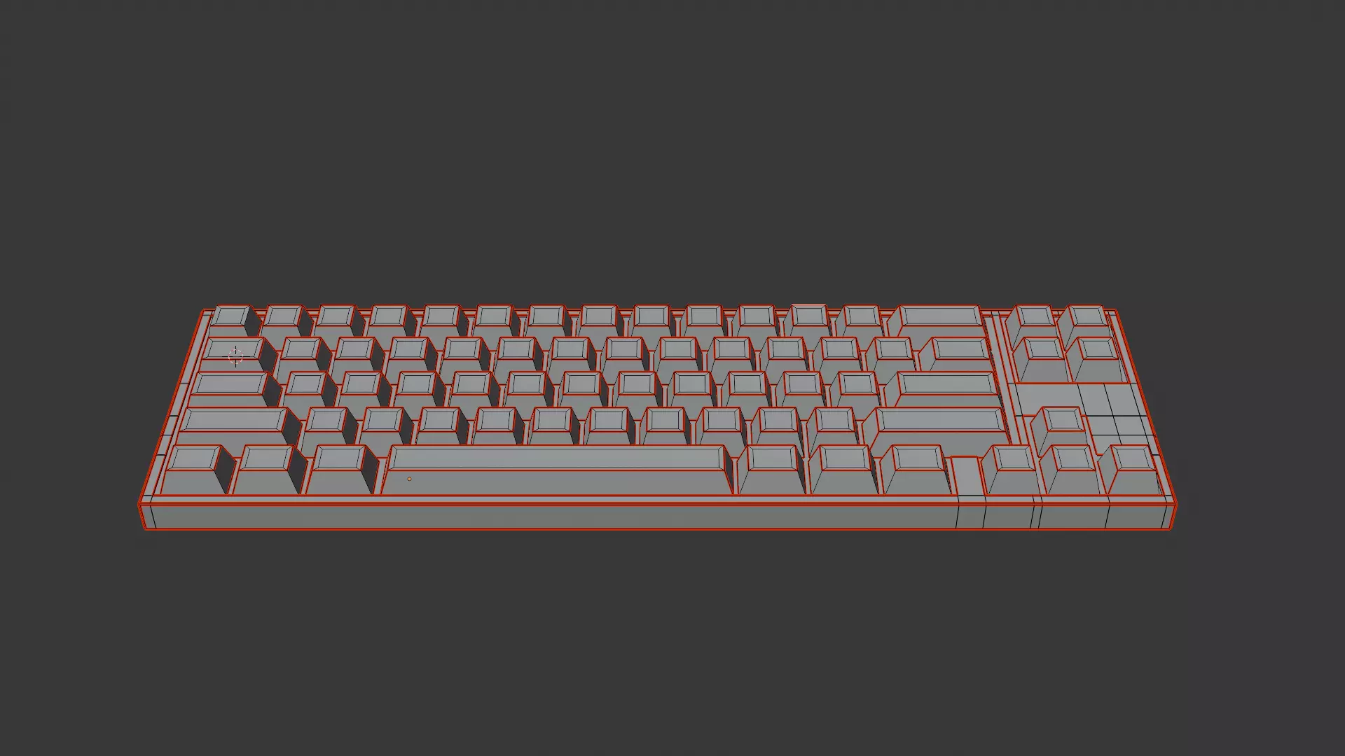 Mechanical Keyboard Low-poly 3D model_6