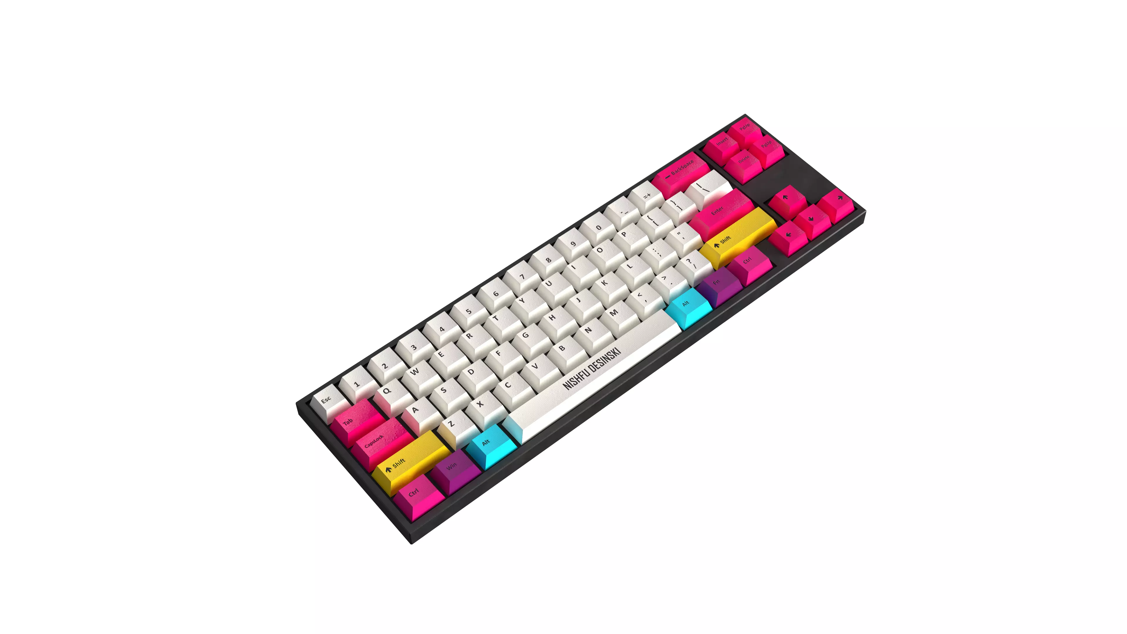Mechanical Keyboard Low-poly 3D model_0