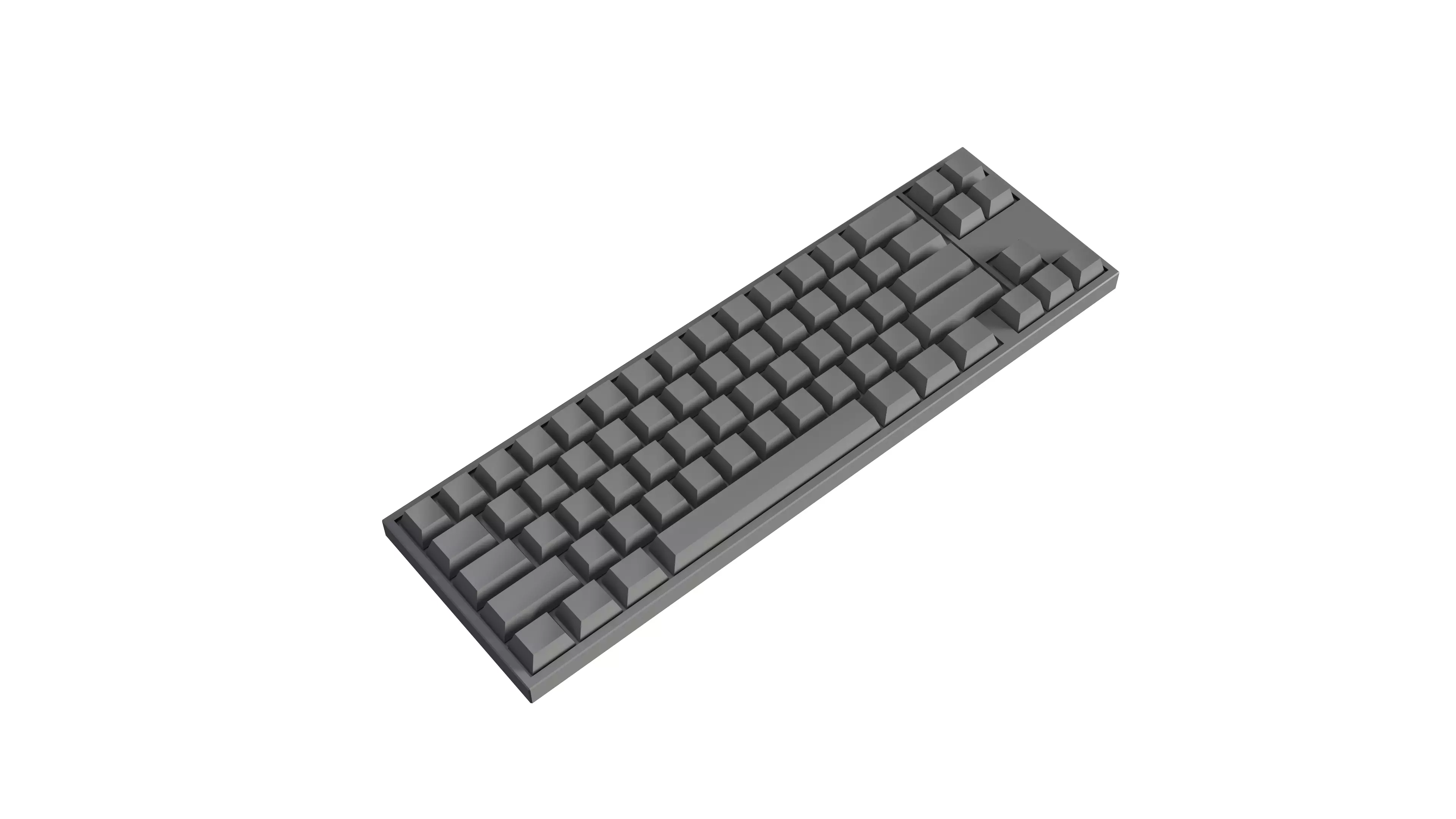 Mechanical Keyboard Low-poly 3D model_4