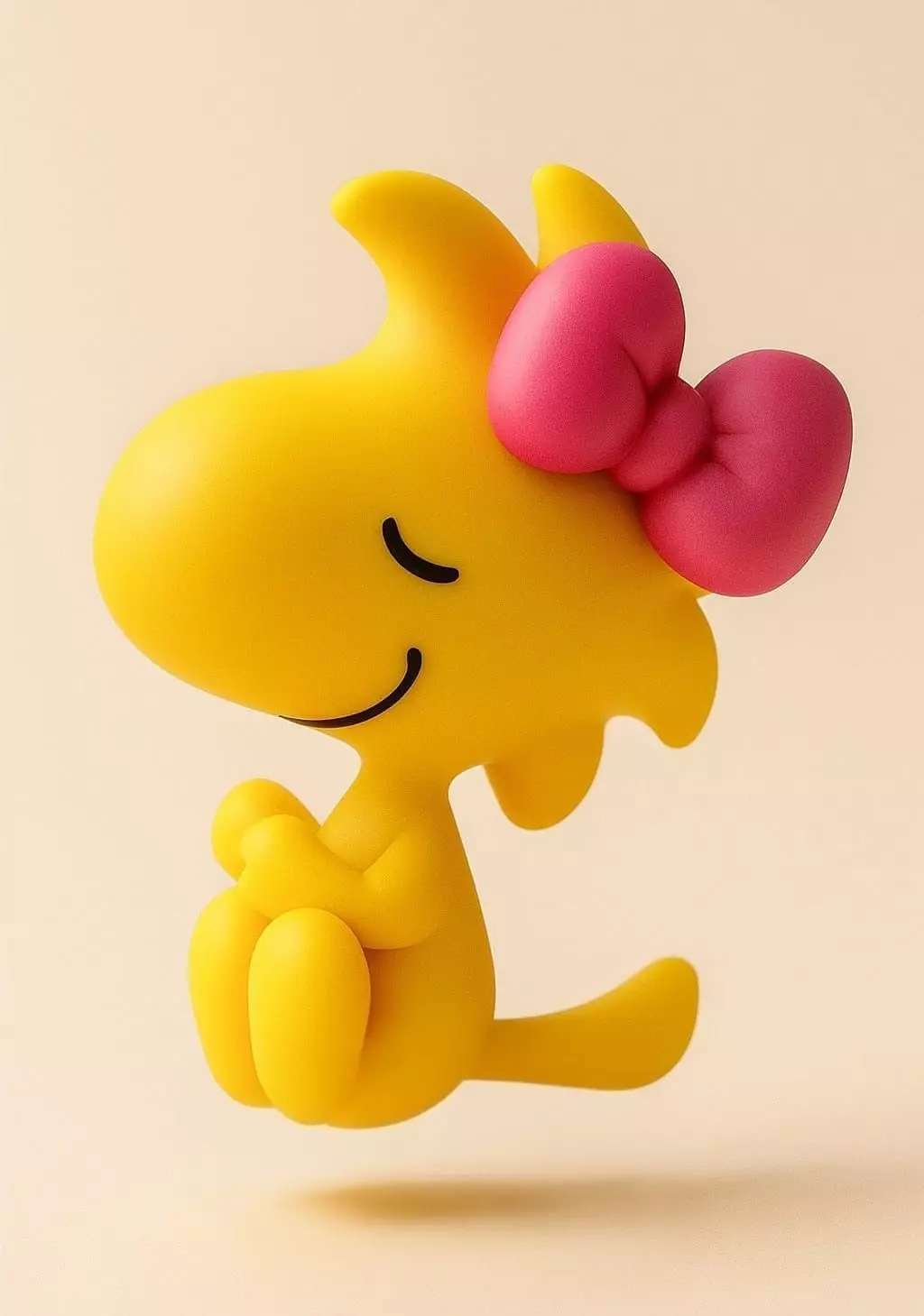 Woodstock Peanuts with Pink Bow - Snoopy Best Friend 3D print model_1